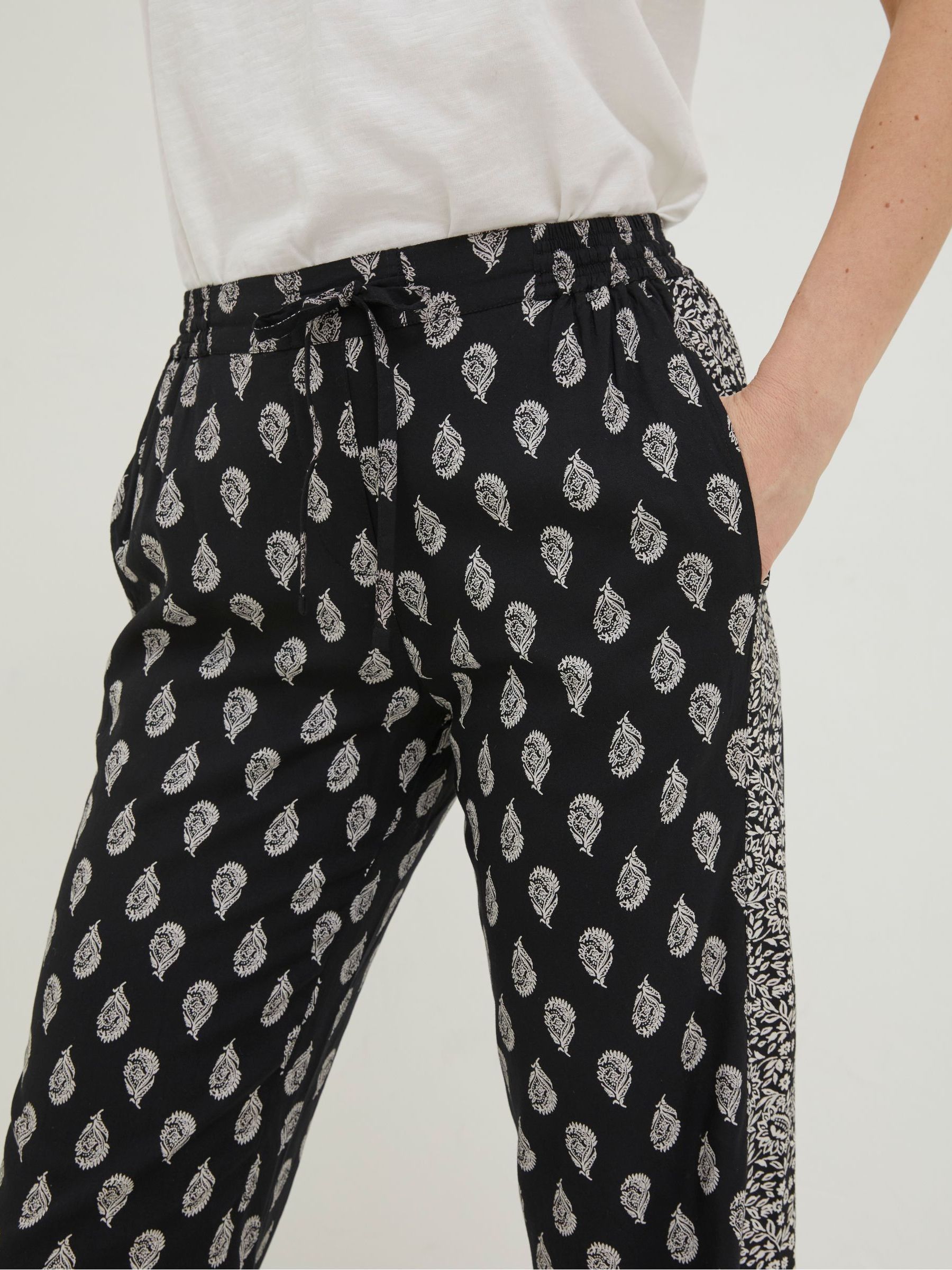 Black Lyme Batik Floral Trousers - Image 4 of 5