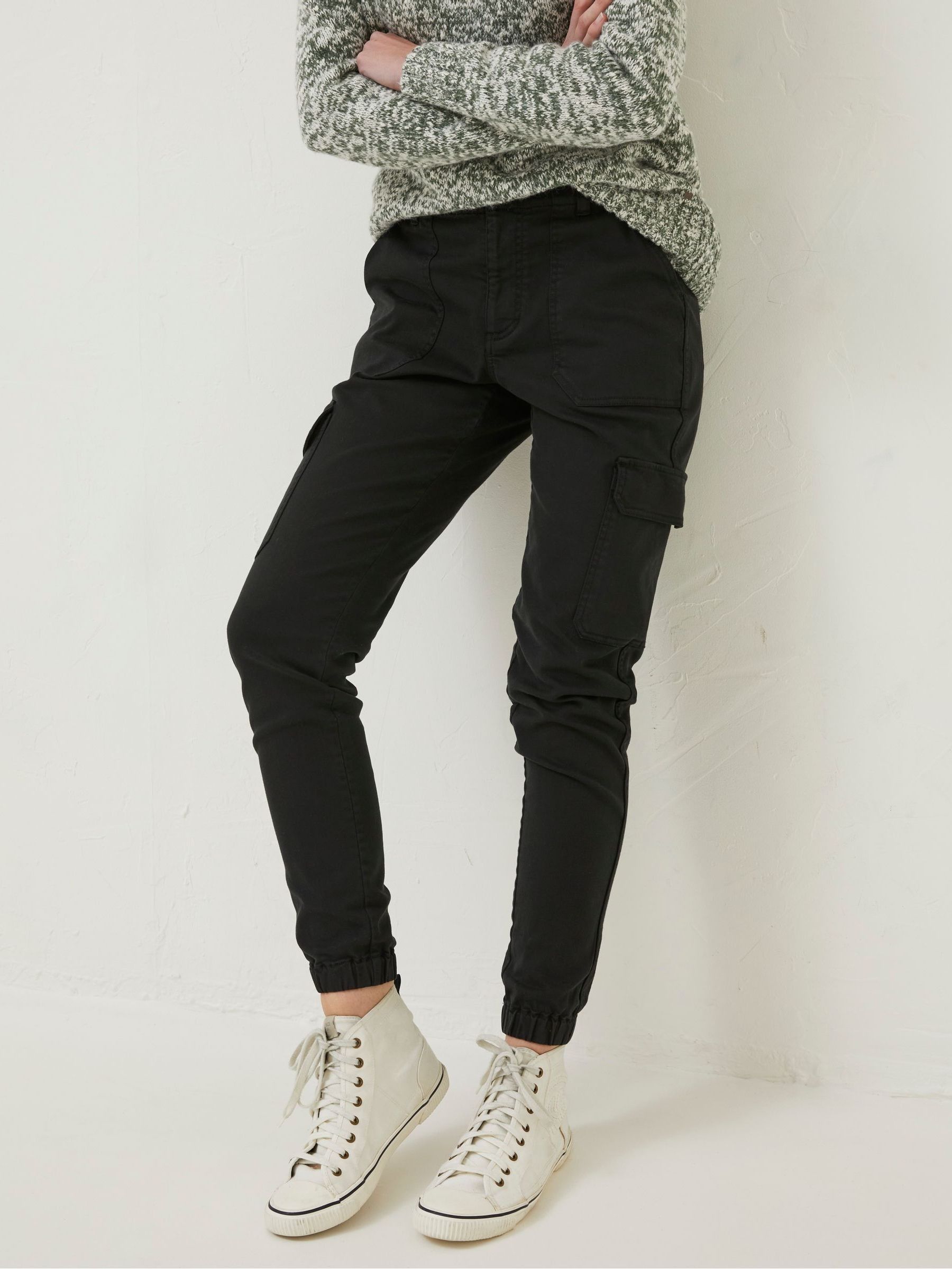 Hythe Black Cargo Trousers - Image 1 of 5