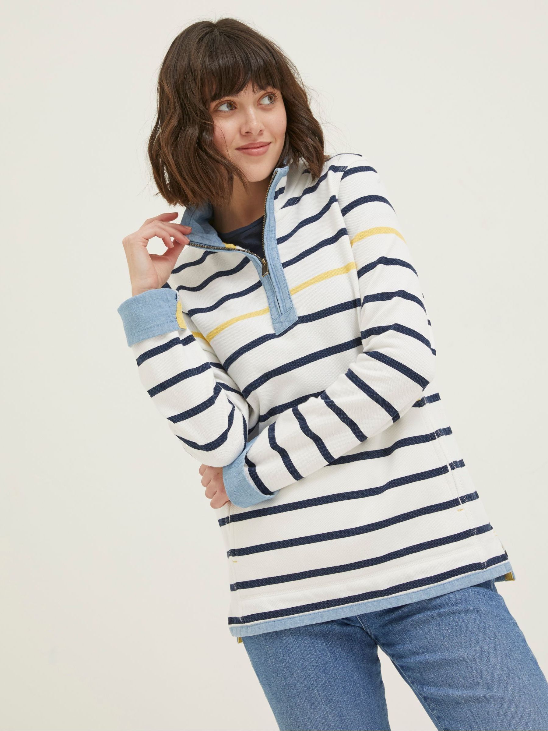Natural Airlie Striped Sweatshirt - Image 1 of 6