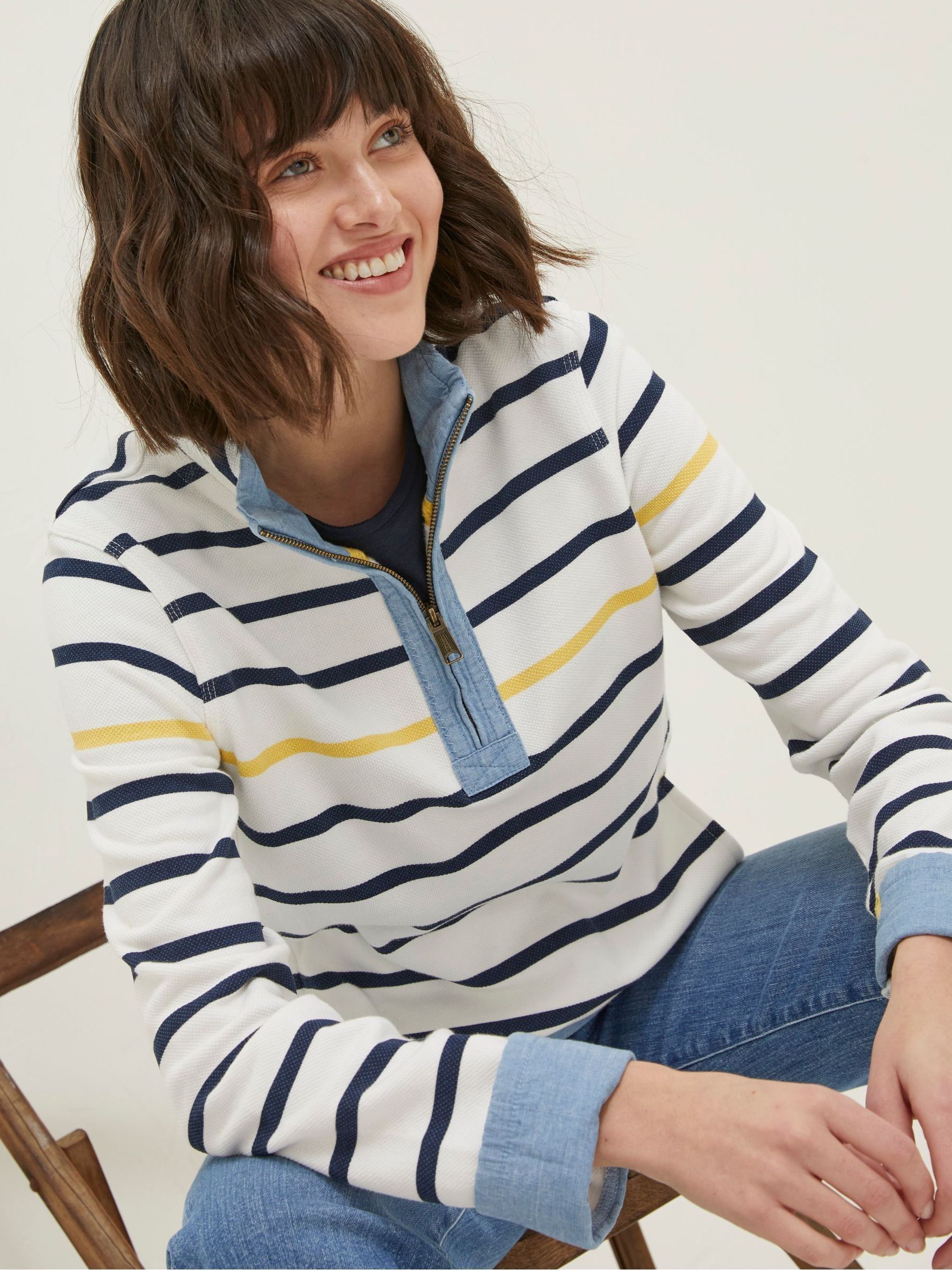 Natural Airlie Striped Sweatshirt - Image 3 of 6