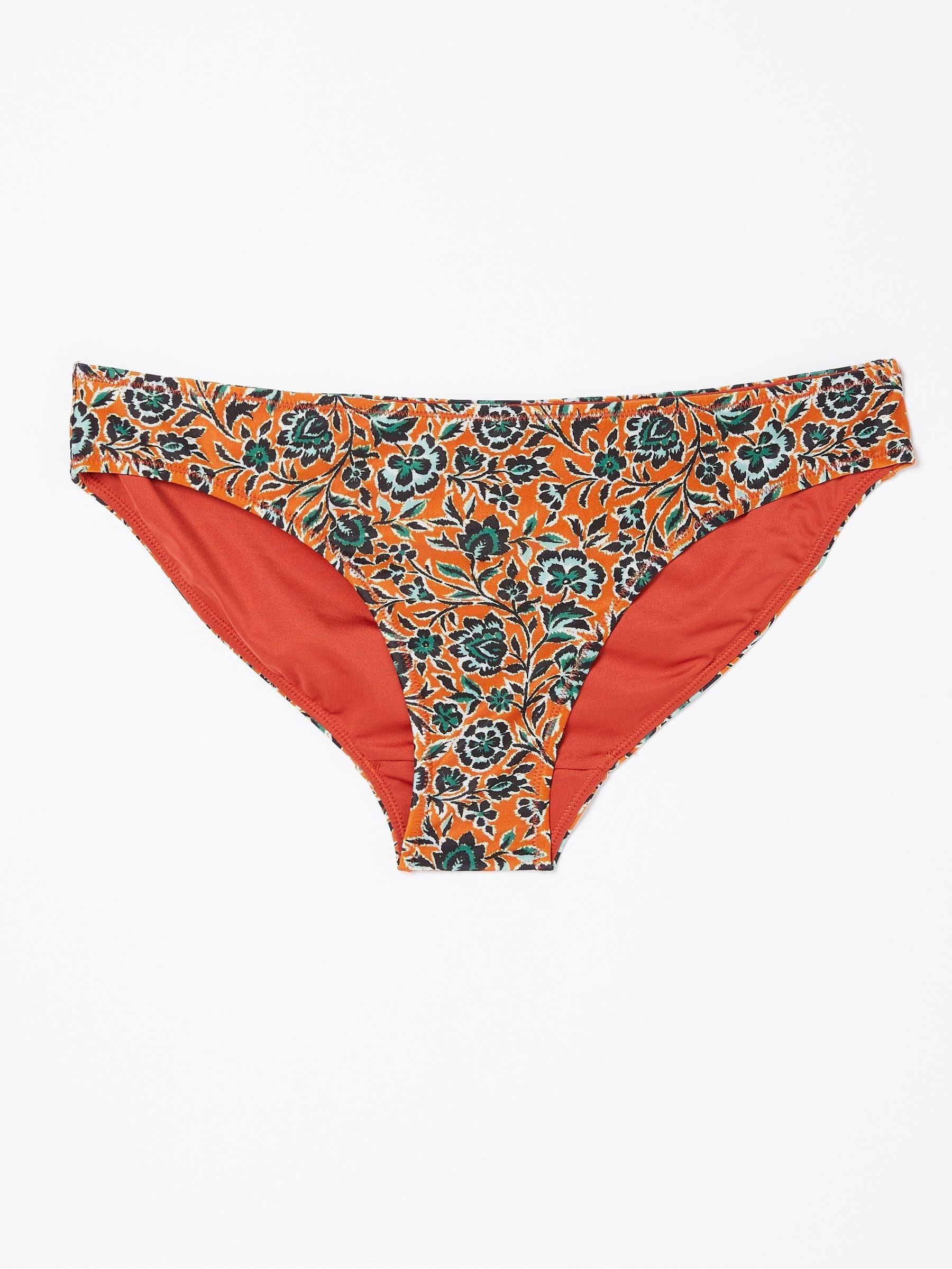Orange Sketched Floral Bikini Bottoms - Image 4 of 4