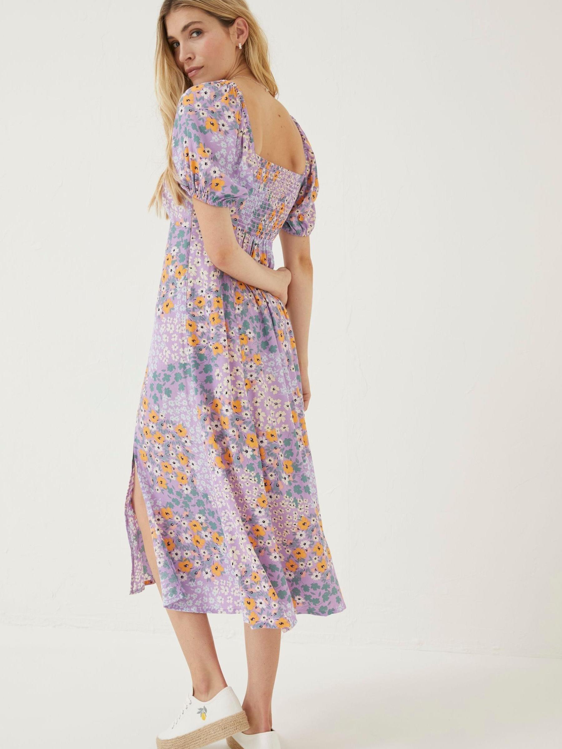 Purple Tania Meadow Midi Dress - Image 5 of 9