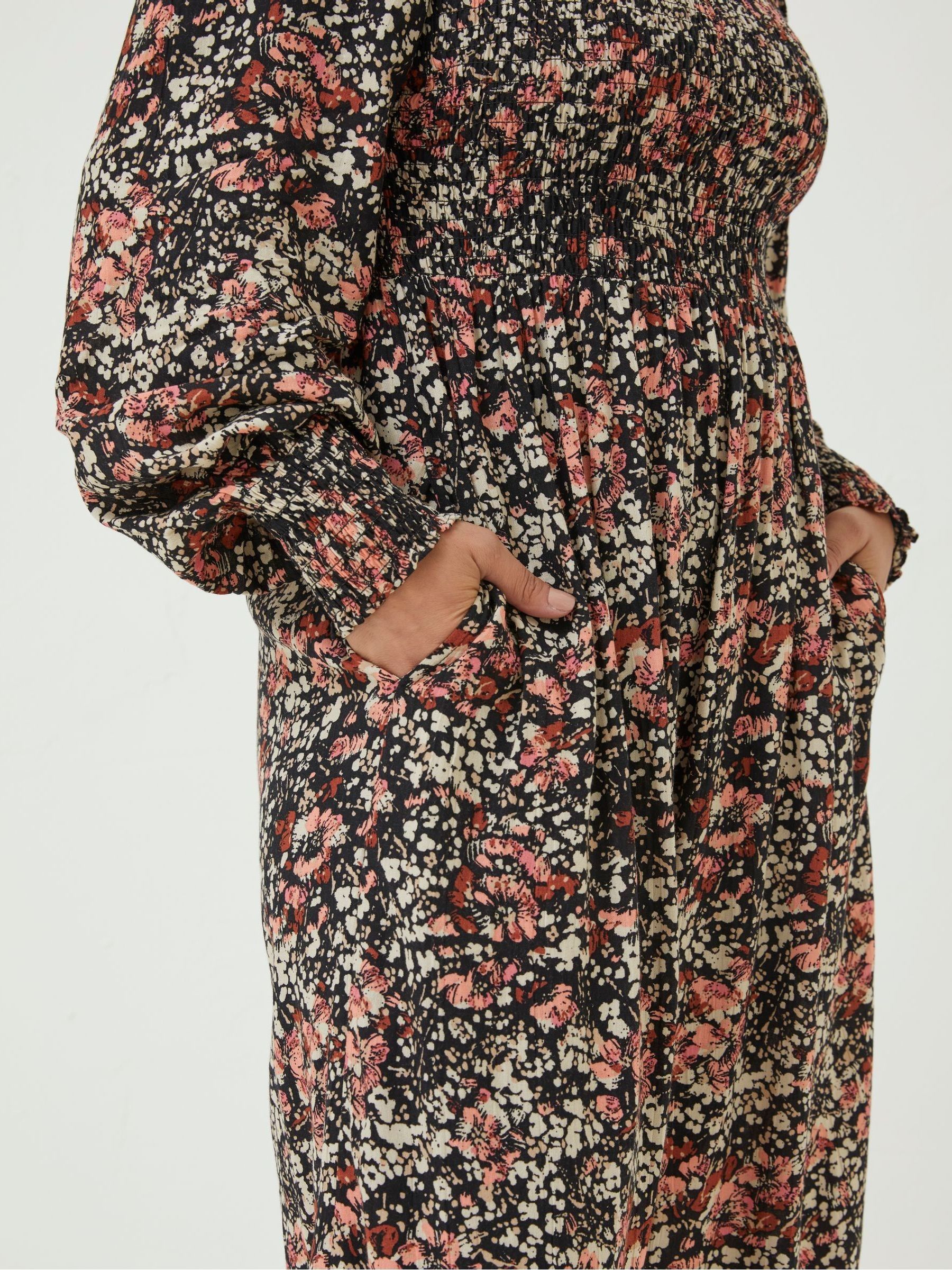 Black Fern Blush Floral Midi Dress - Image 5 of 6