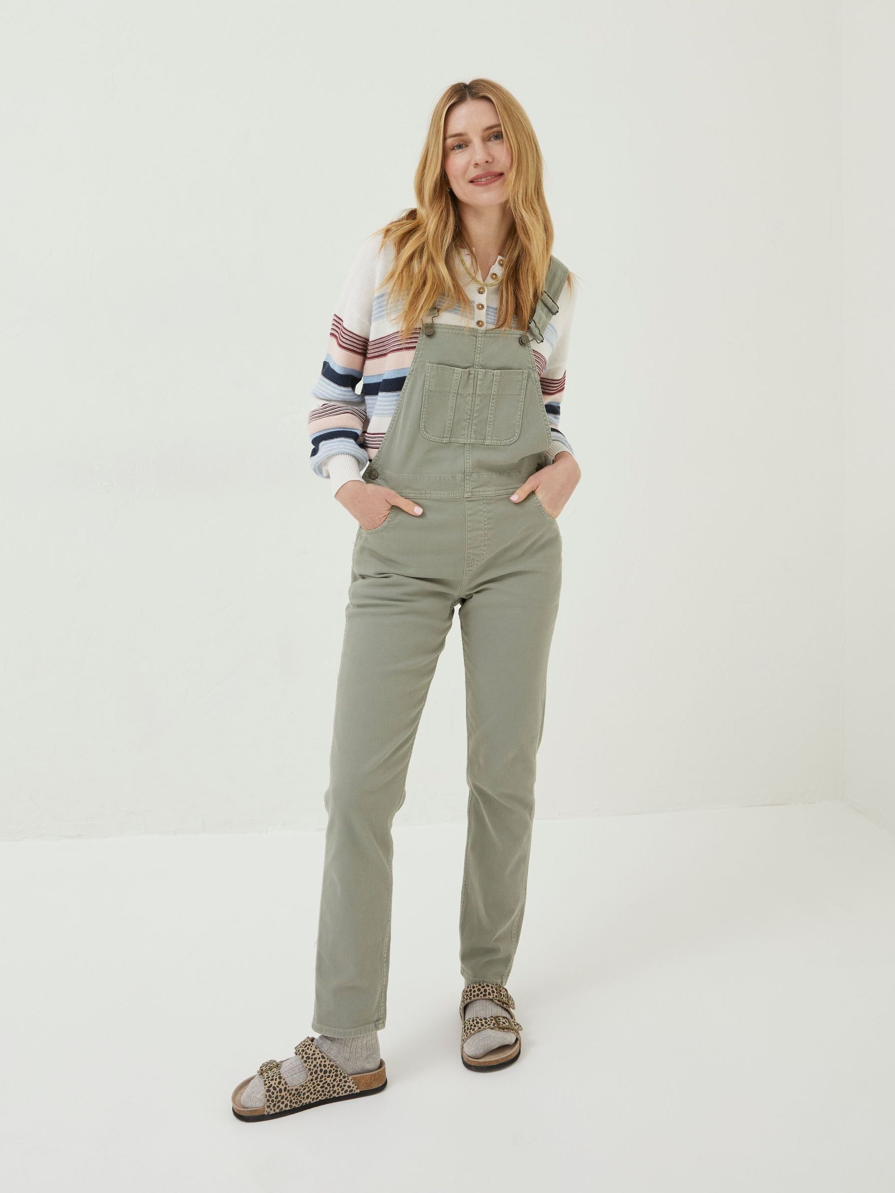 Green Lewes Canvas Dungarees - Image 1 of 6