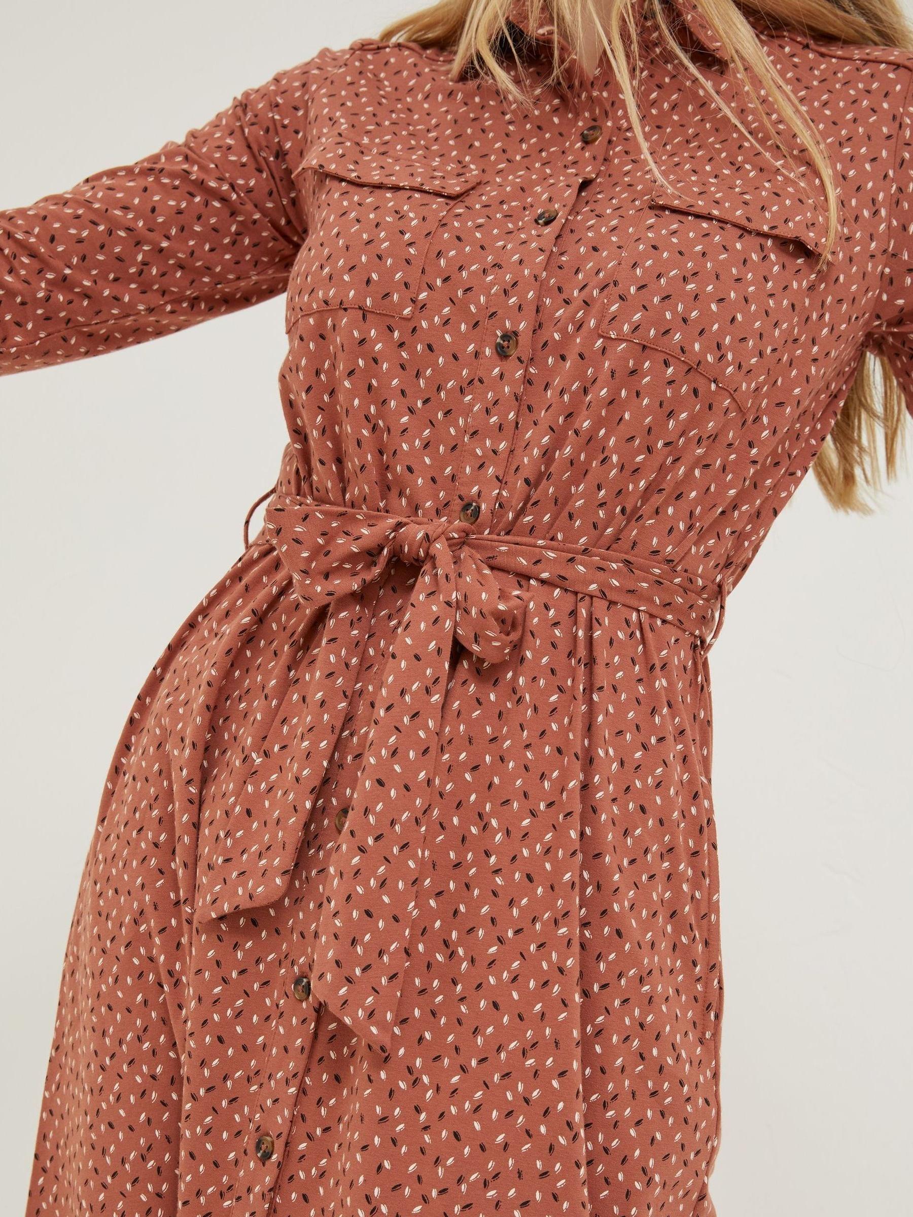 Brown Seed Geo Sarah Jersey Dress - Image 4 of 4