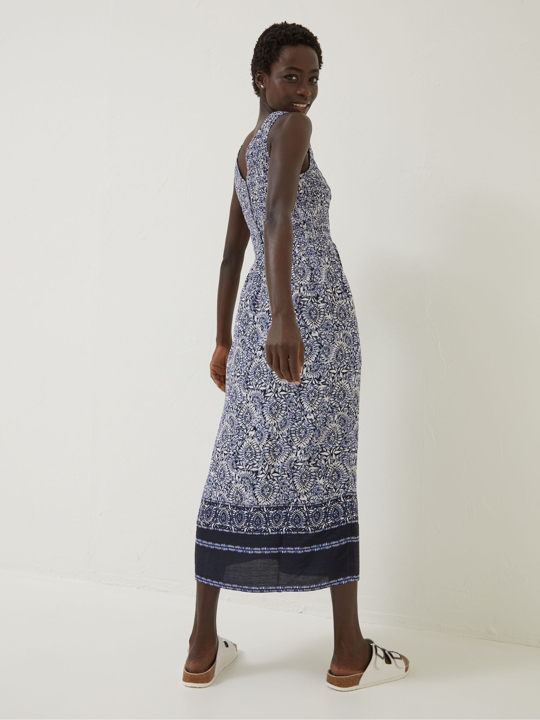 Blue Anna Batik Midi Dress - Image 2 of 6