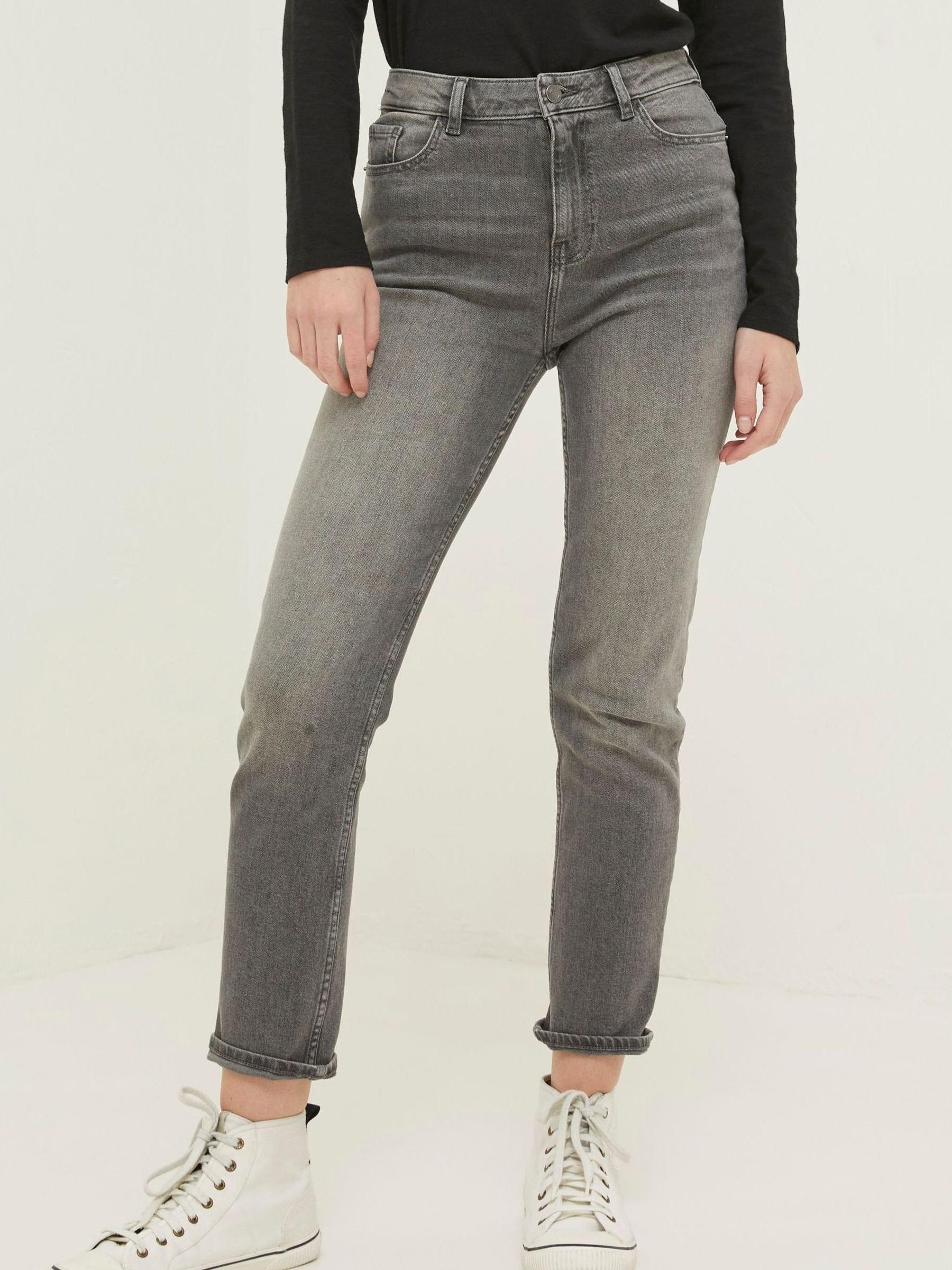 Grey Chesham Girlfriend Jeans - Image 1 of 4 Grey Chesham Girlfriend Jeans - Image 1 of 4