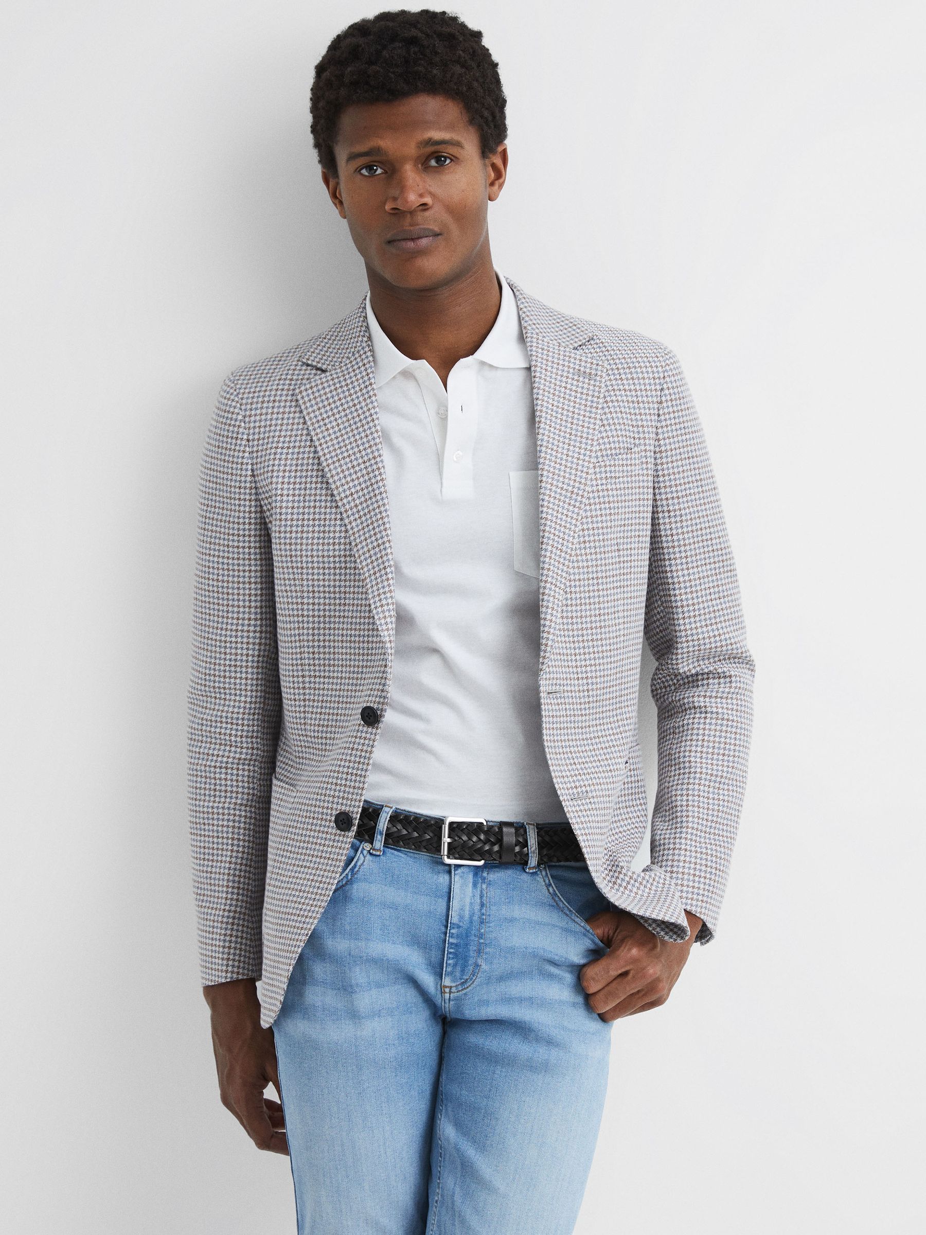 Woven Leather Belt in Black - Image 8 of 10