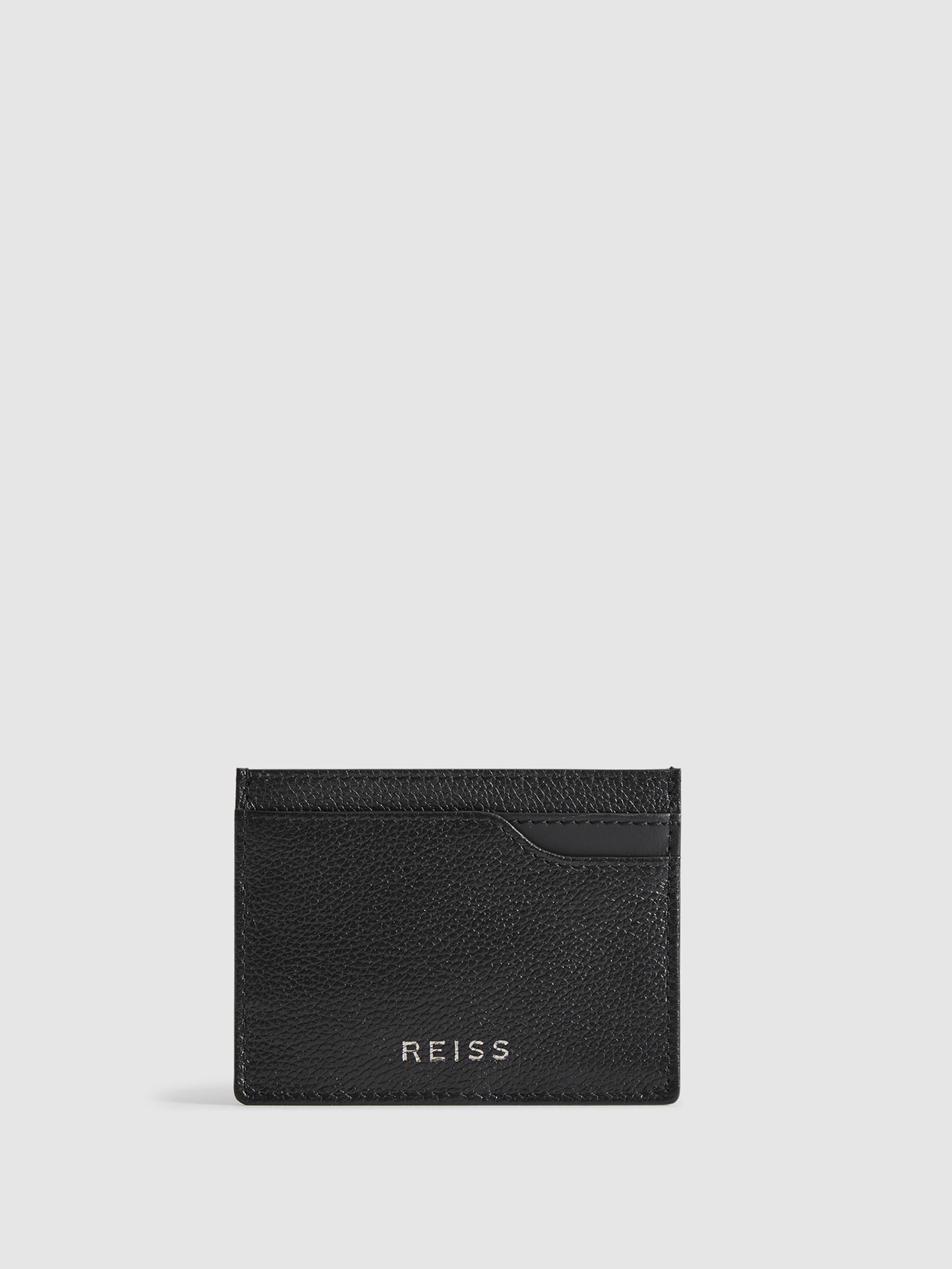 Leather Card Holder in Black - Image 1 of 2