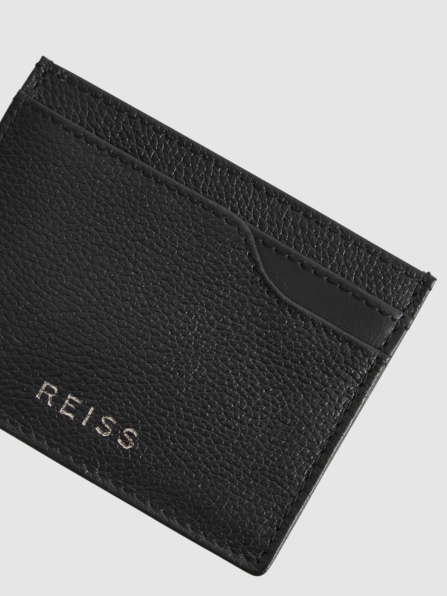 Leather Card Holder in Black - Image 2 of 2