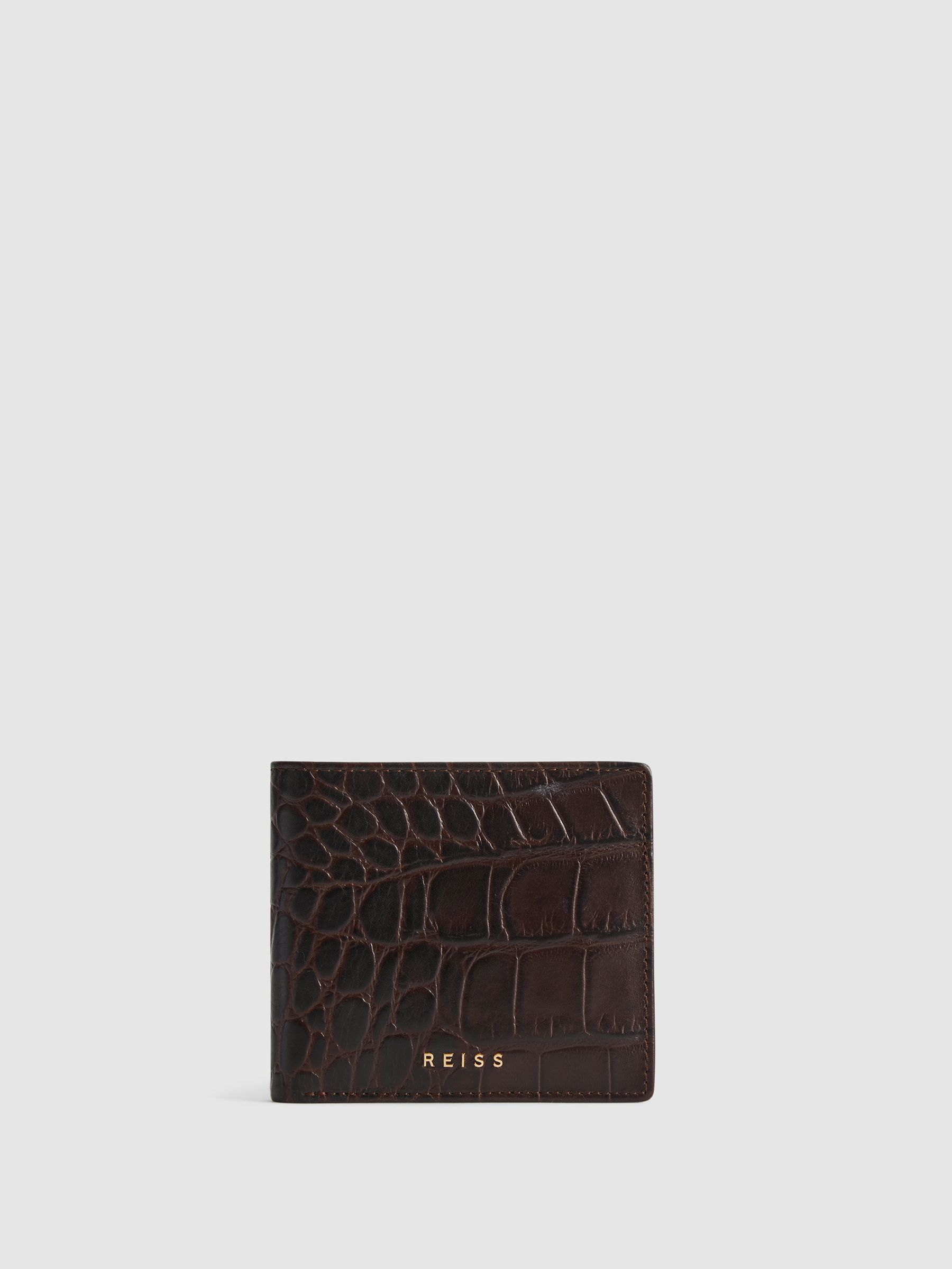 Leather Wallet in Chocolate - Image 1 of 5