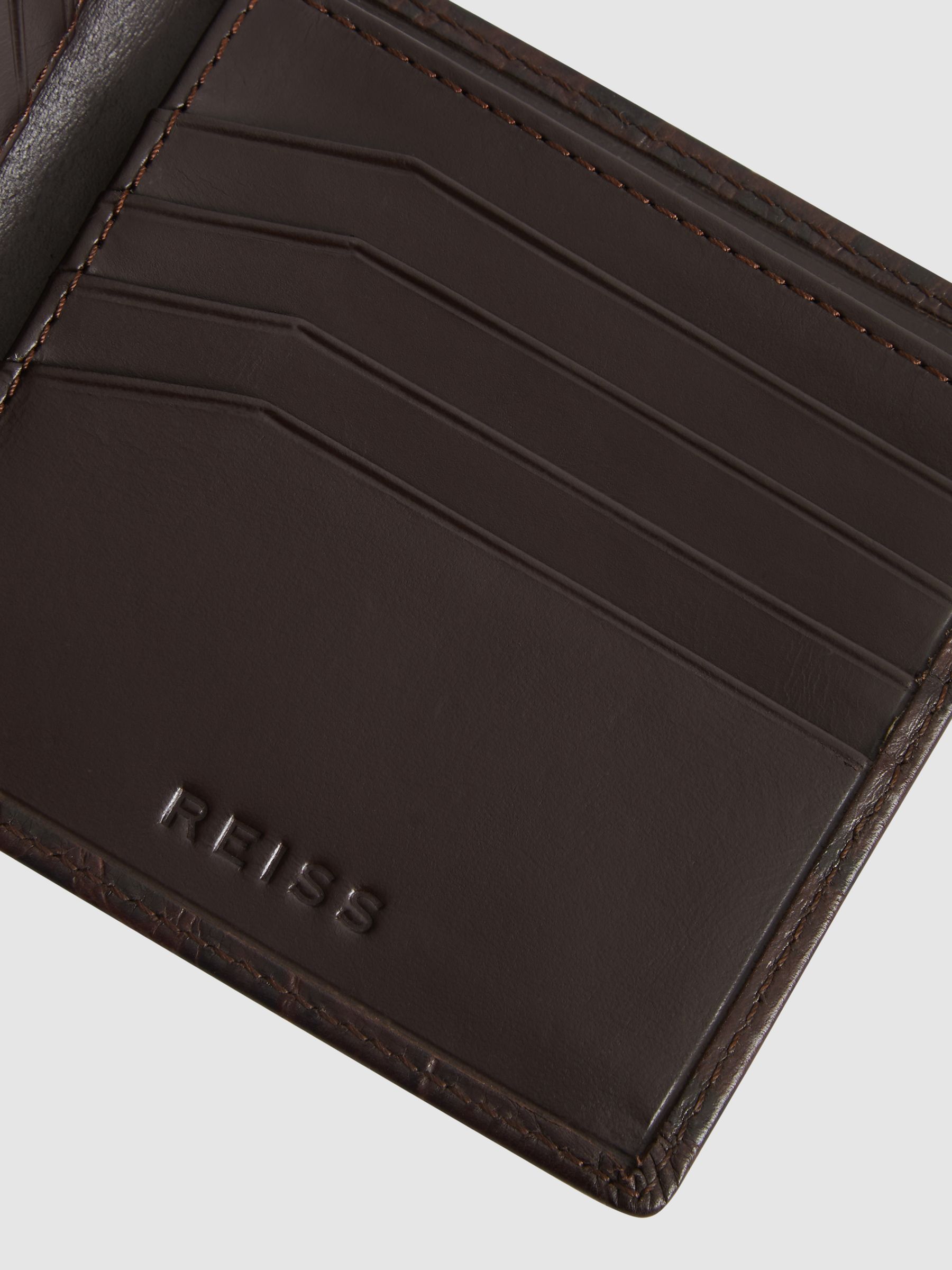 Leather Wallet in Chocolate - Image 4 of 5