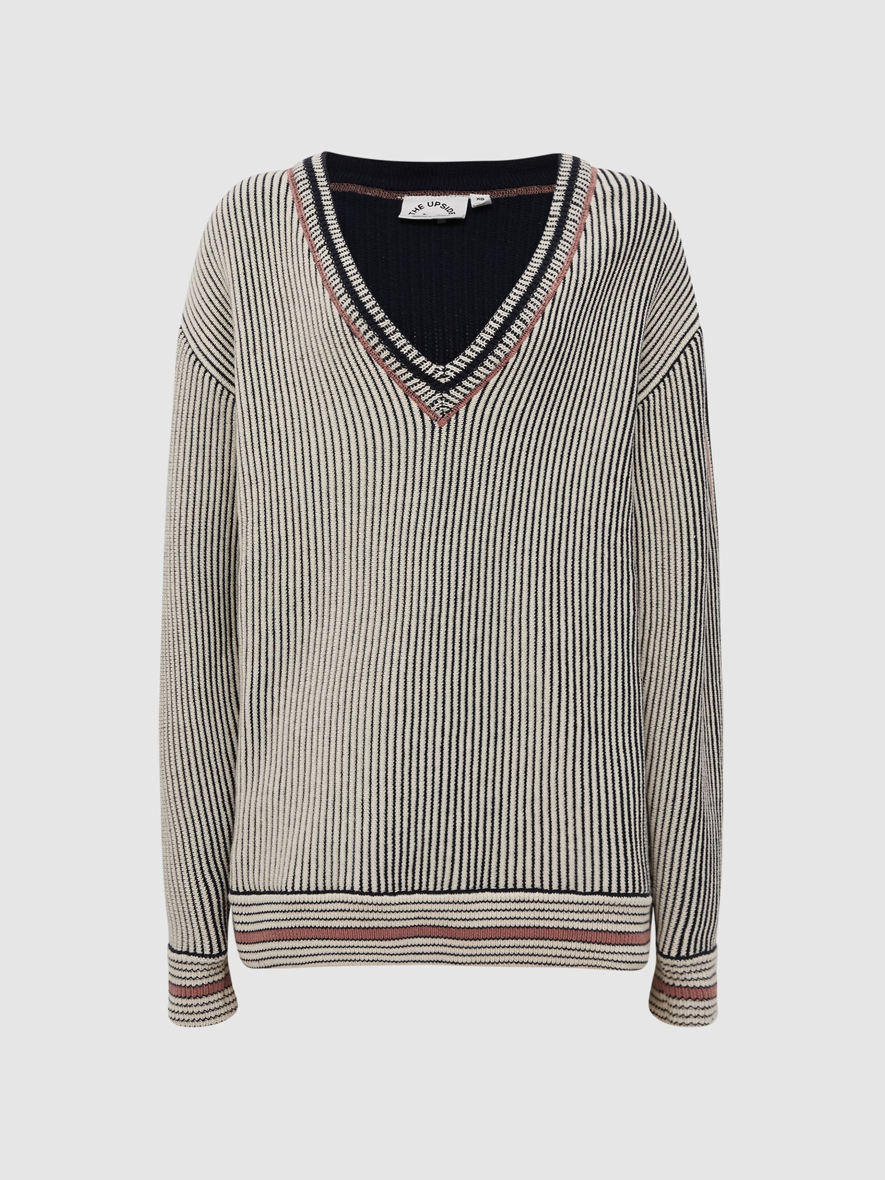 The Upside Knitted Sweater in Navy - Image 2 of 5