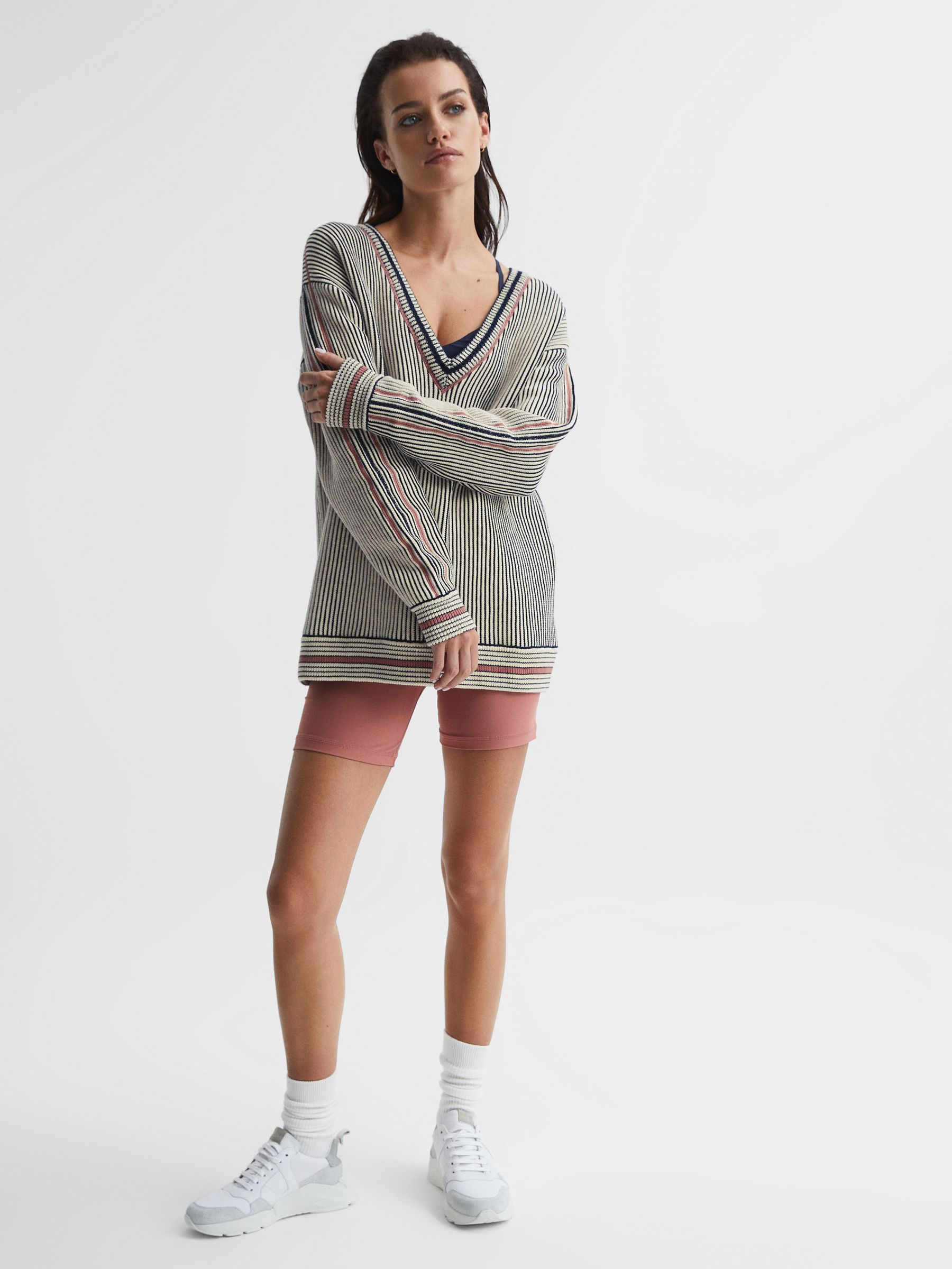 The Upside Knitted Sweater in Navy - Image 3 of 5