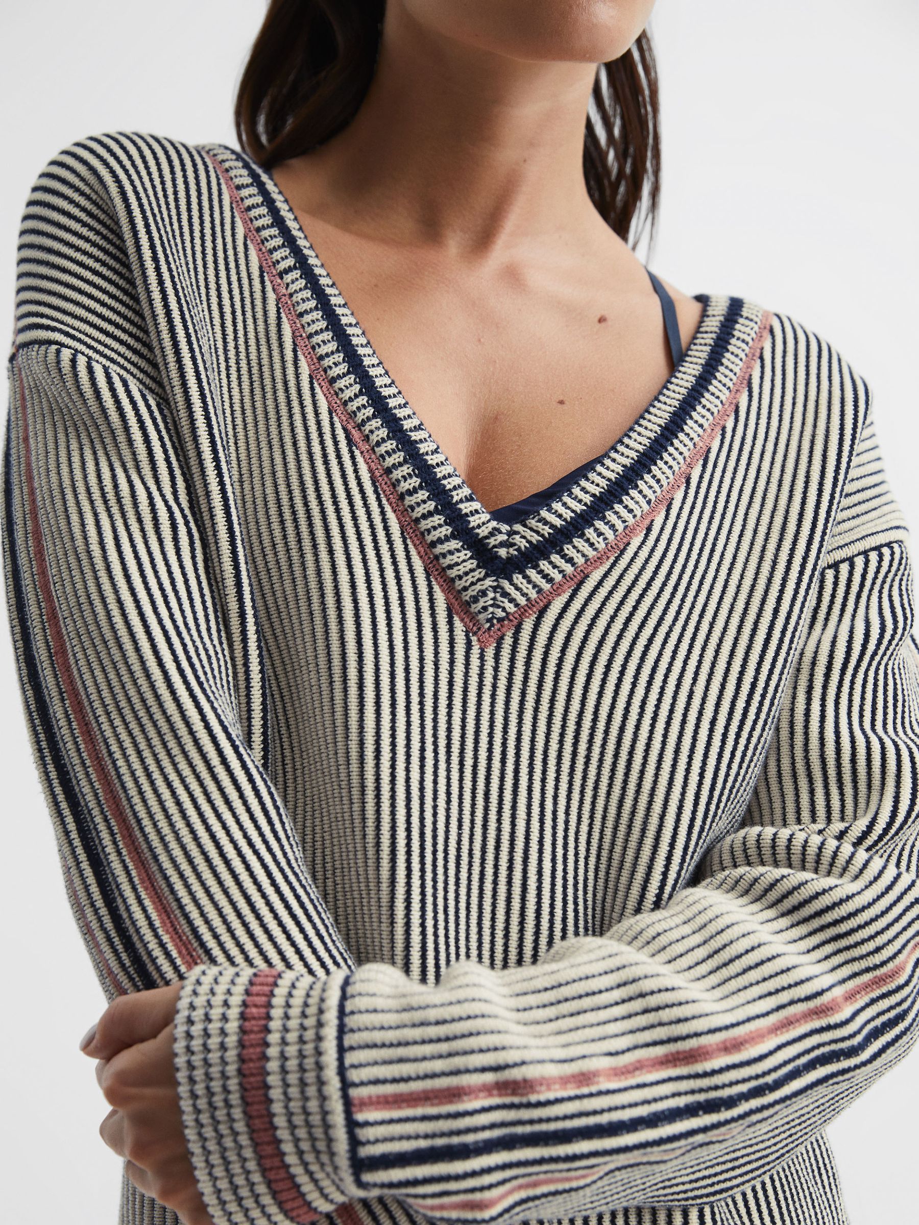 The Upside Knitted Sweater in Navy - Image 4 of 5