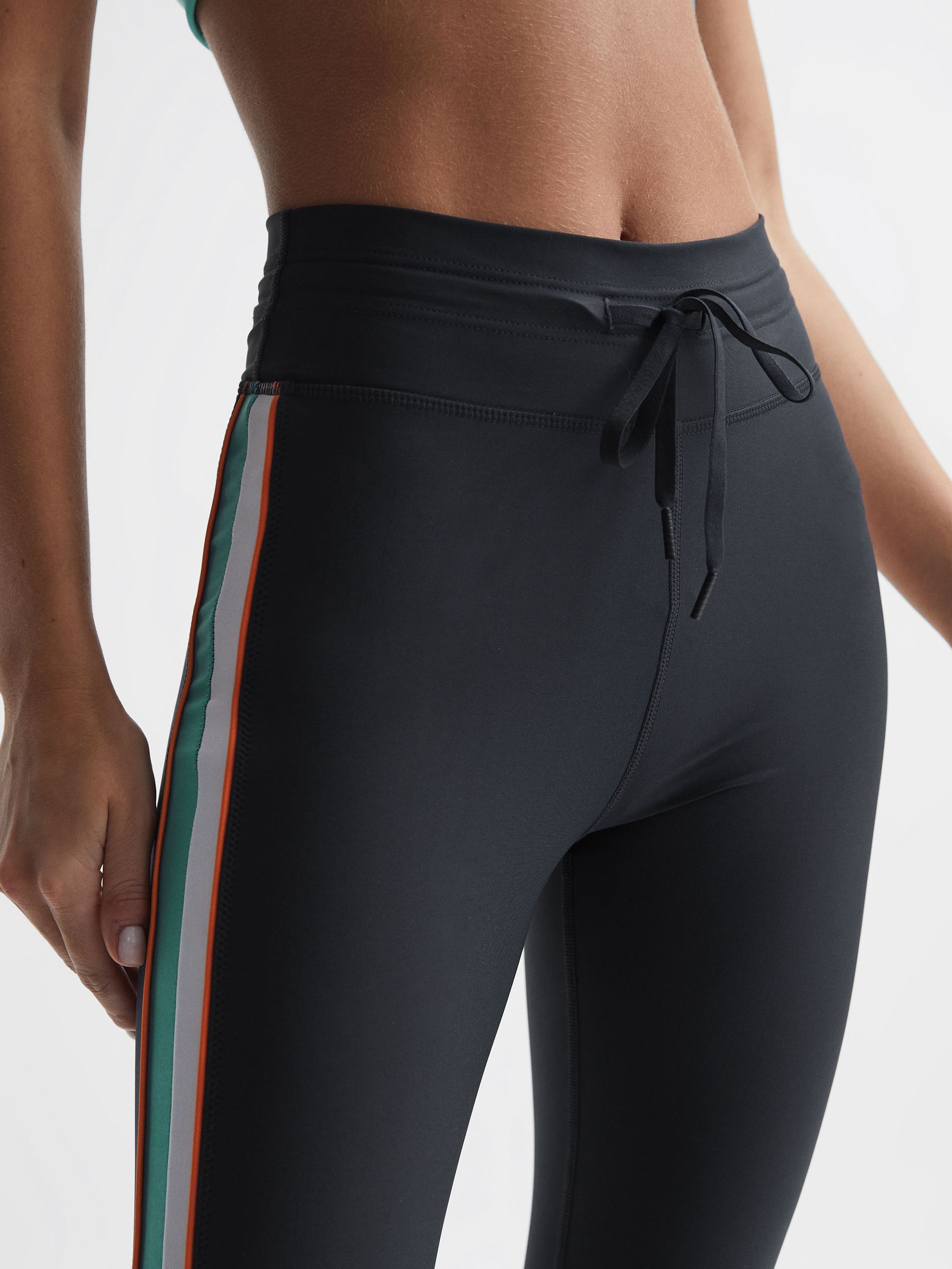 The Upside Side Stripe Drawstring Leggings in Navy - Image 6 of 6