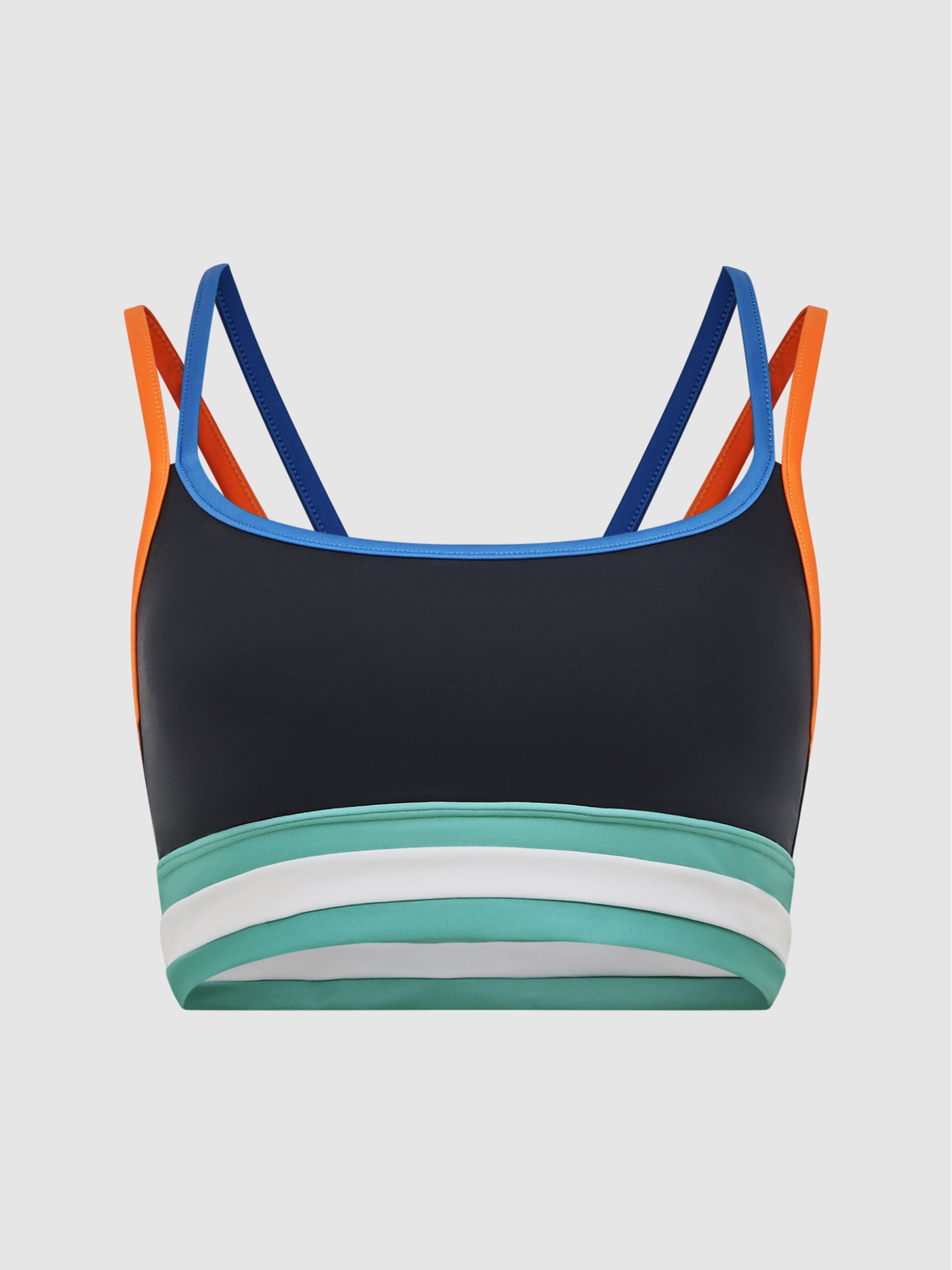 The Upside Colour Block Sports Bra in Navy - Image 2 of 6
