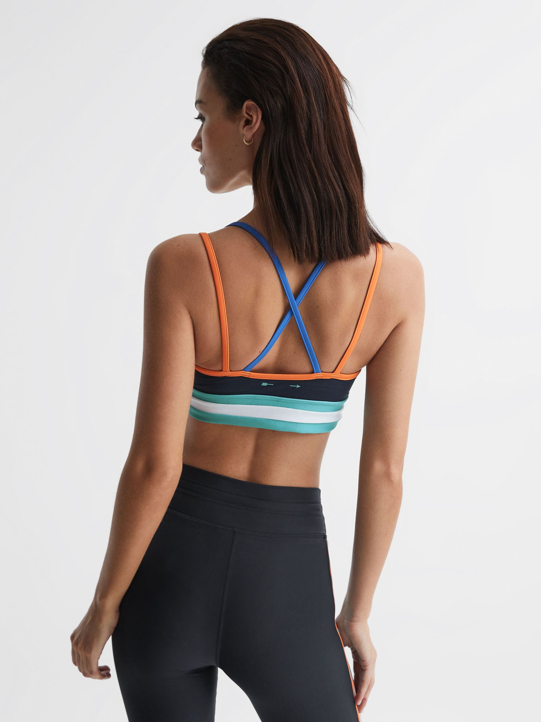 The Upside Colour Block Sports Bra in Navy - Image 5 of 6