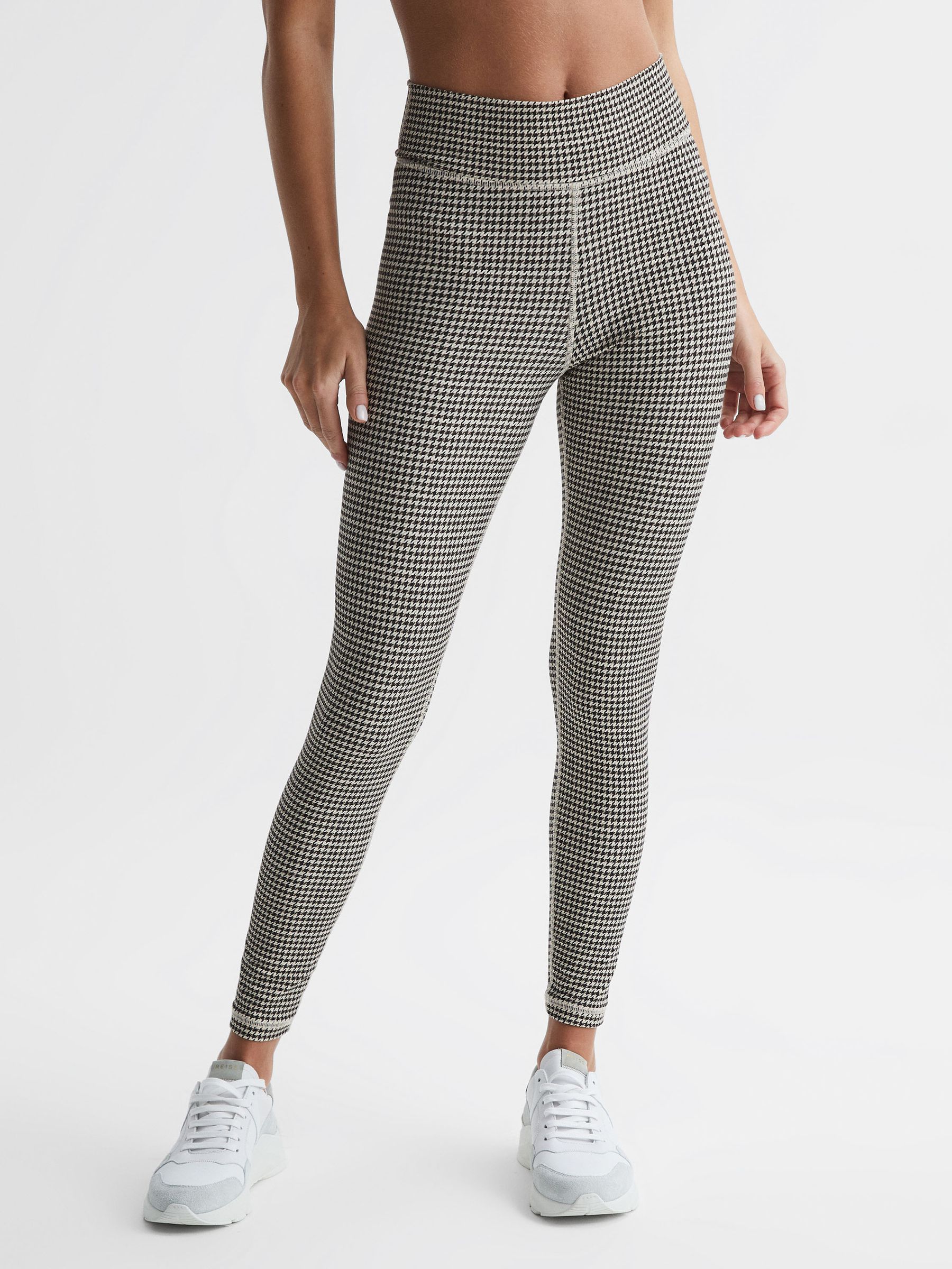The Upside Checked Leggings in Black - Image 3 of 6