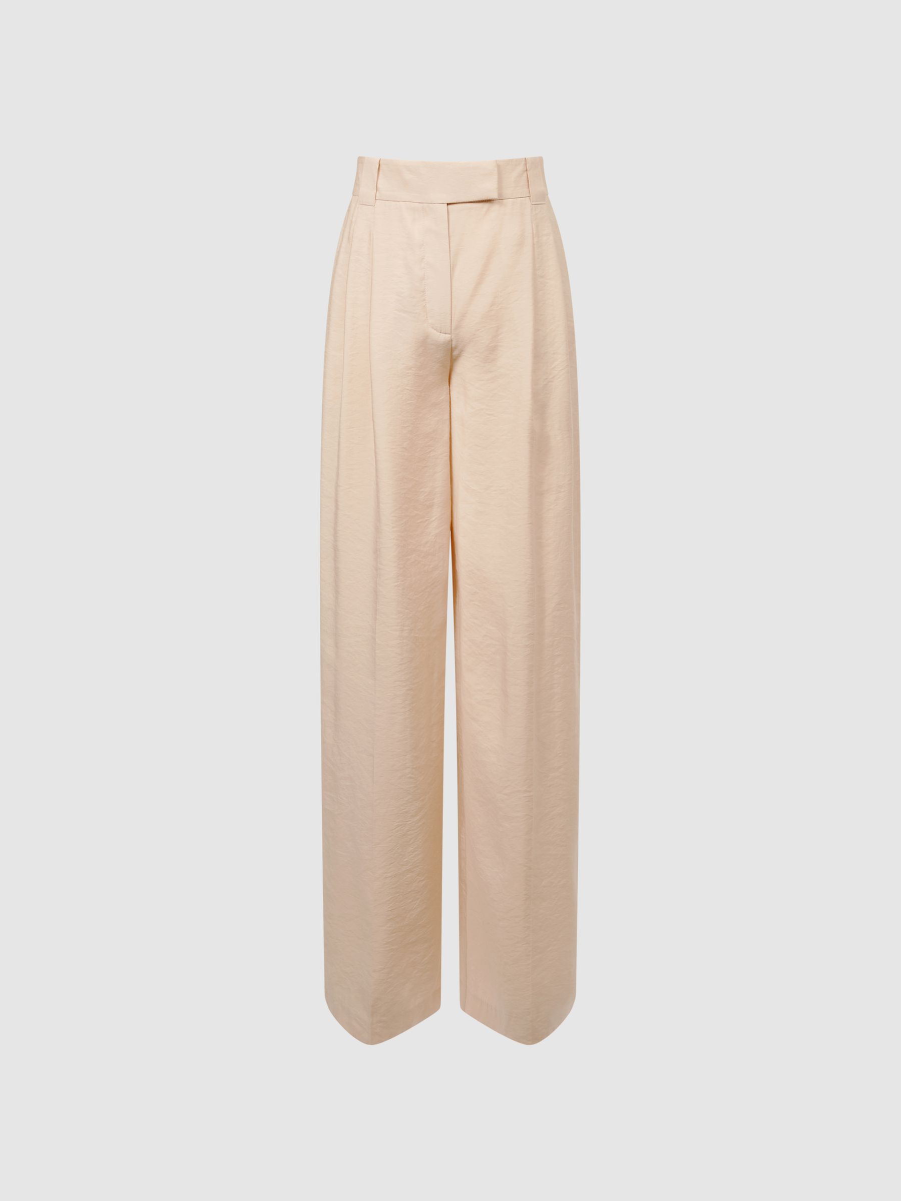 Wide Leg Occasion Trousers in Nude - Image 2 of 7