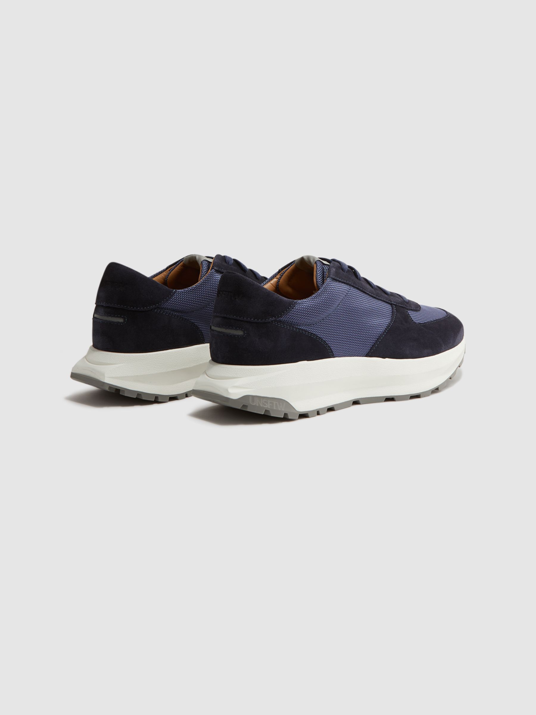 Unseen Trinity Tech Trainers in Blue/Navy - Image 5 of 8