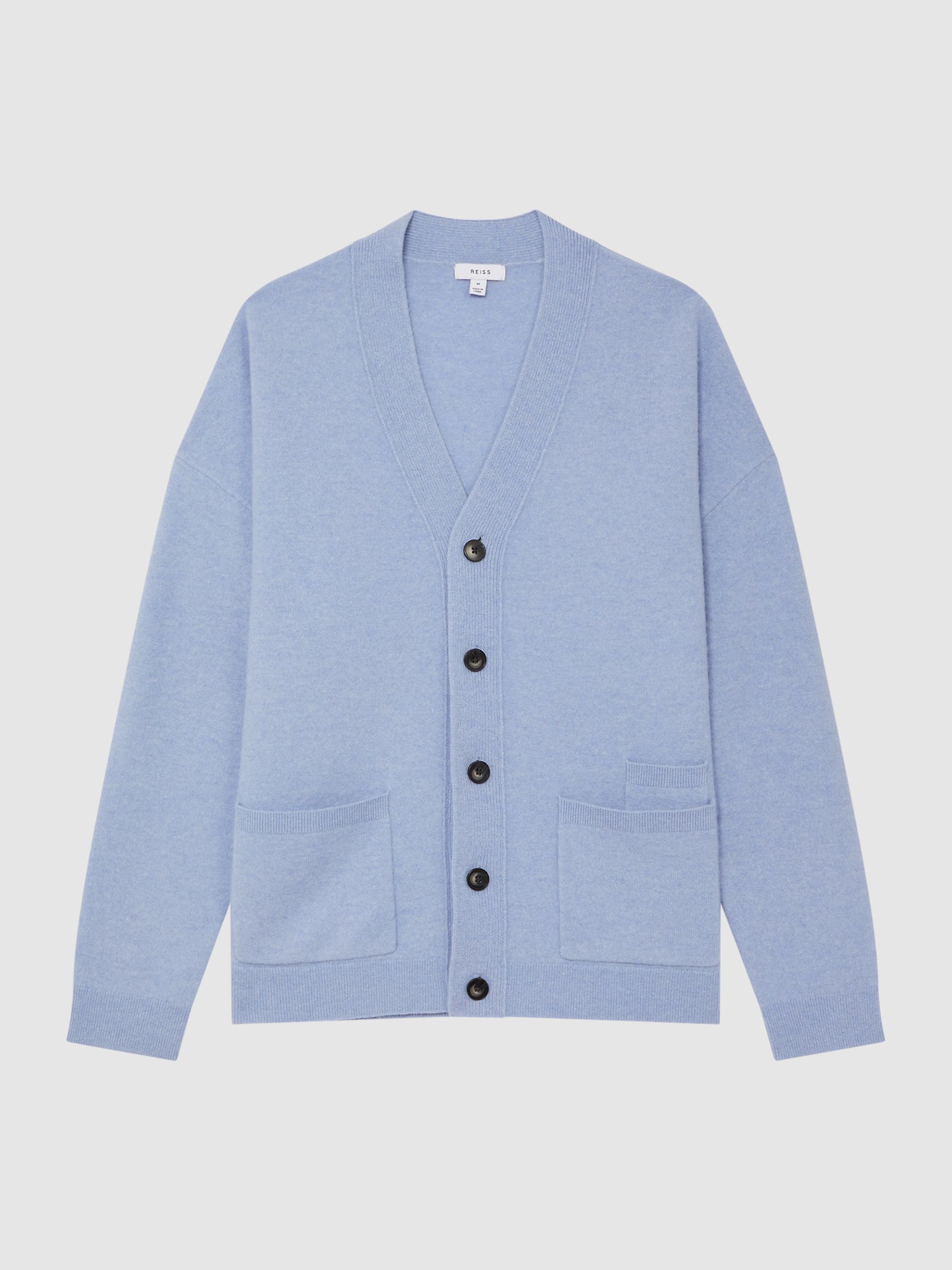 Merino Blend Cardigan in Soft Blue - Image 2 of 6