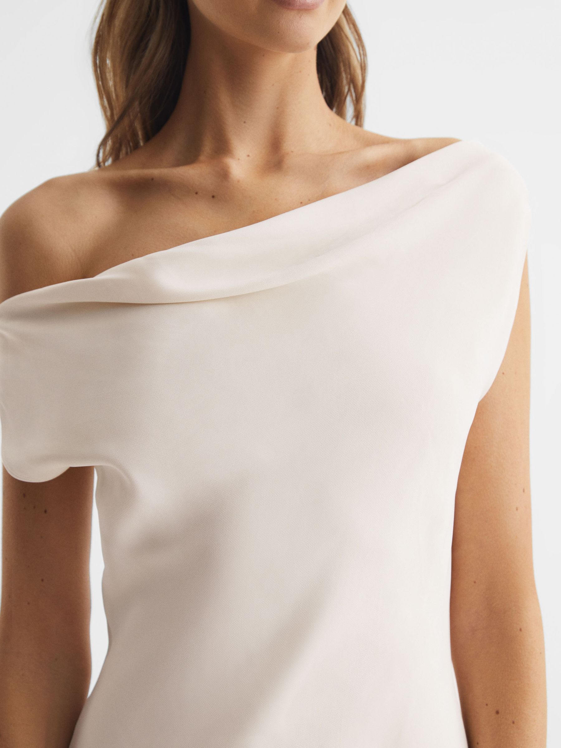 Off-The-Shoulder Maxi Dress in Ivory - Image 4 of 6