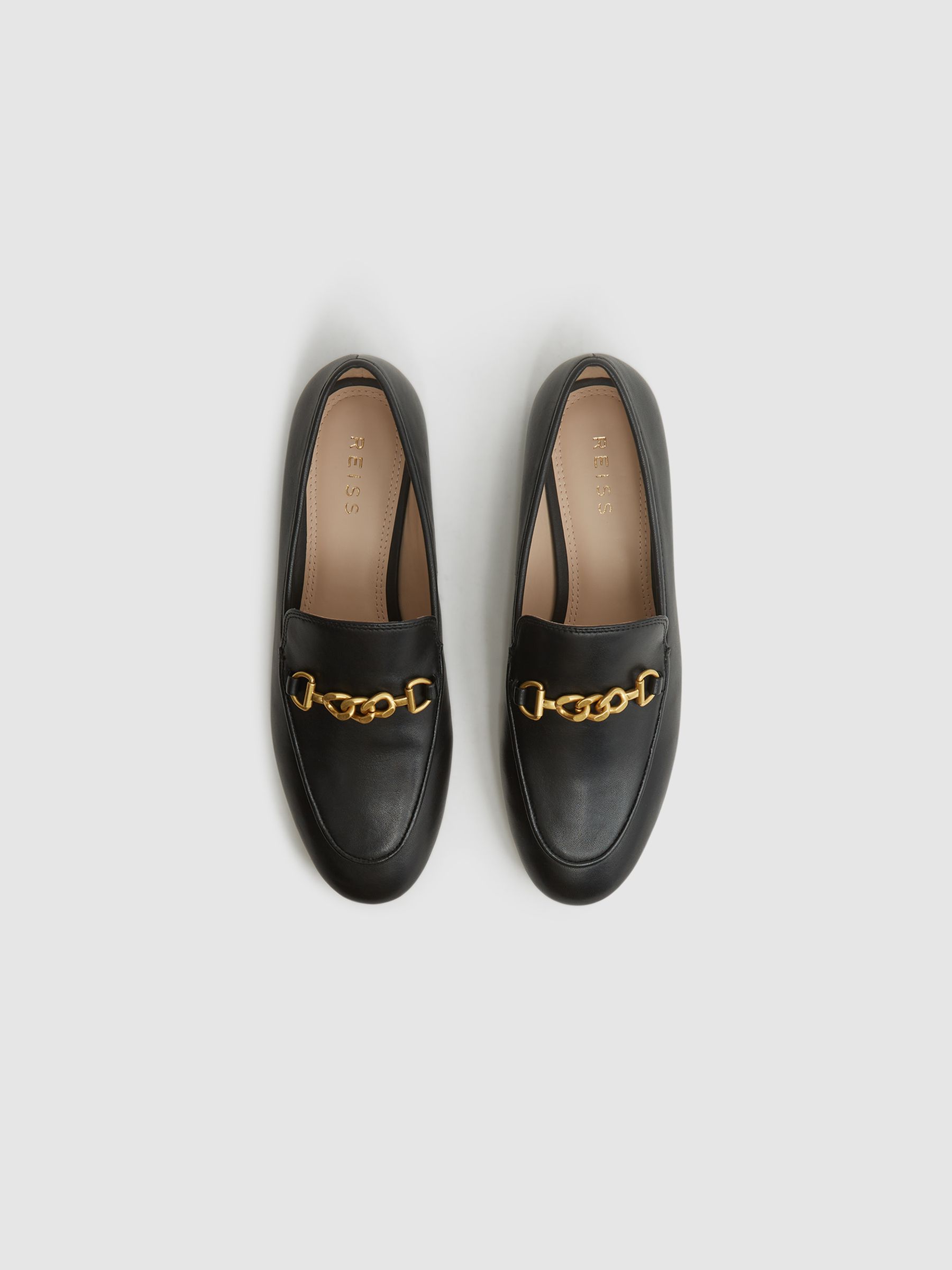 Chain Detail Loafers in Black - Image 4 of 6