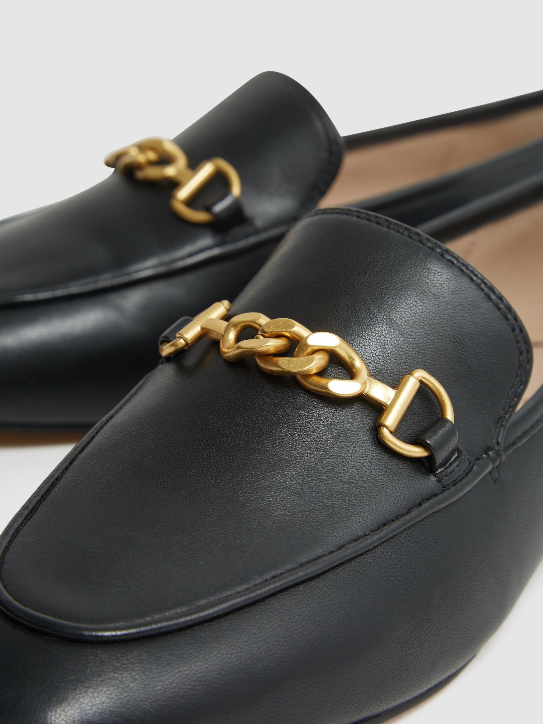 Chain Detail Loafers in Black - Image 6 of 6