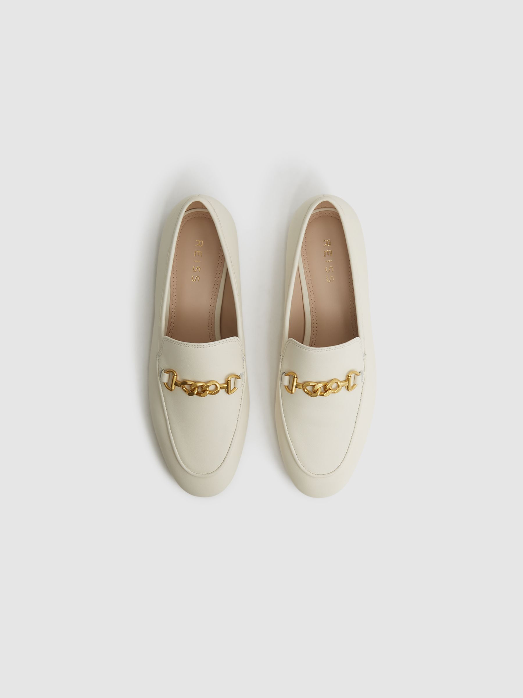 Chain Detail Loafers in Off White - Image 4 of 6