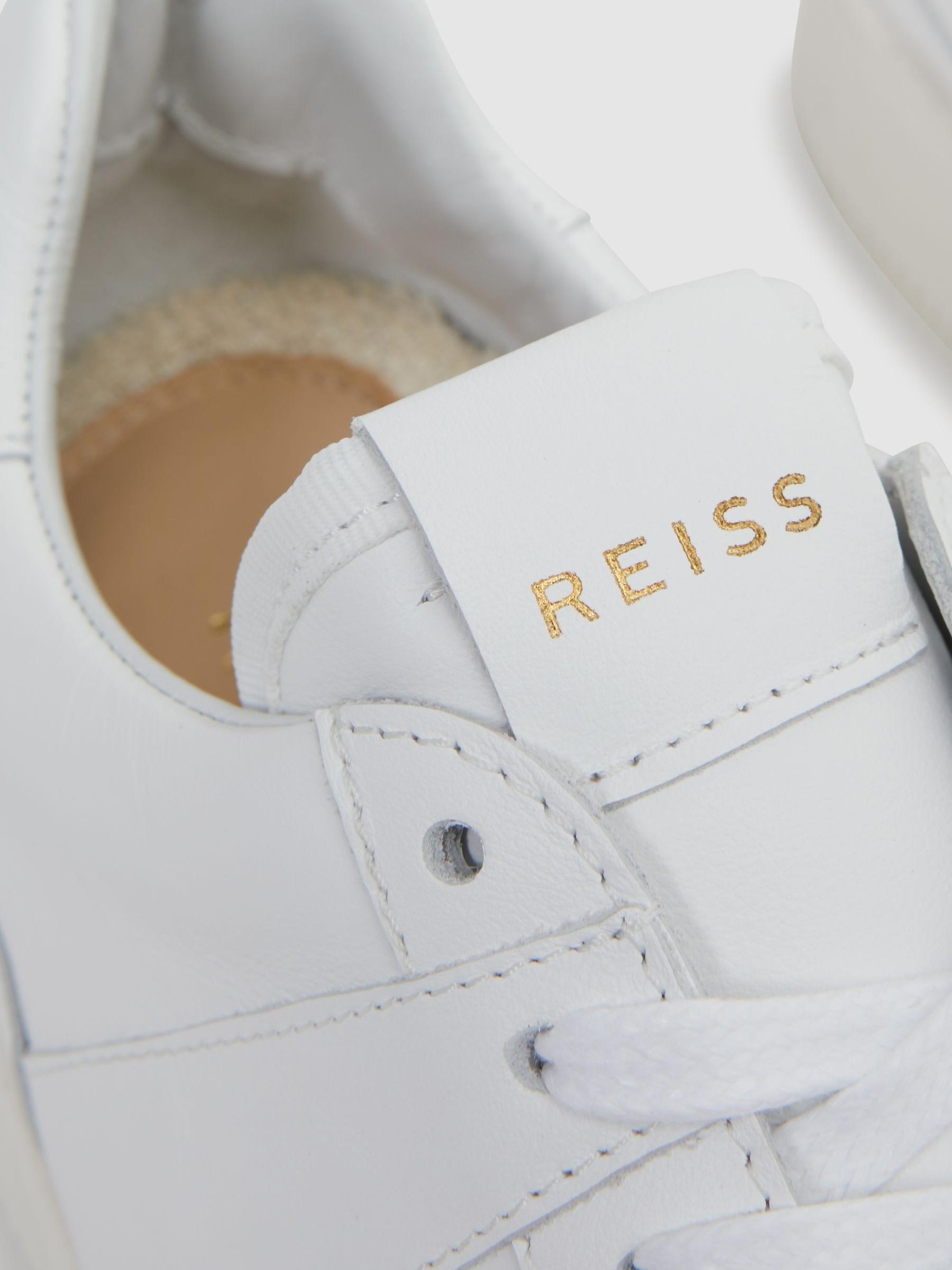 Mid Top Leather Trainers in White - Image 5 of 5