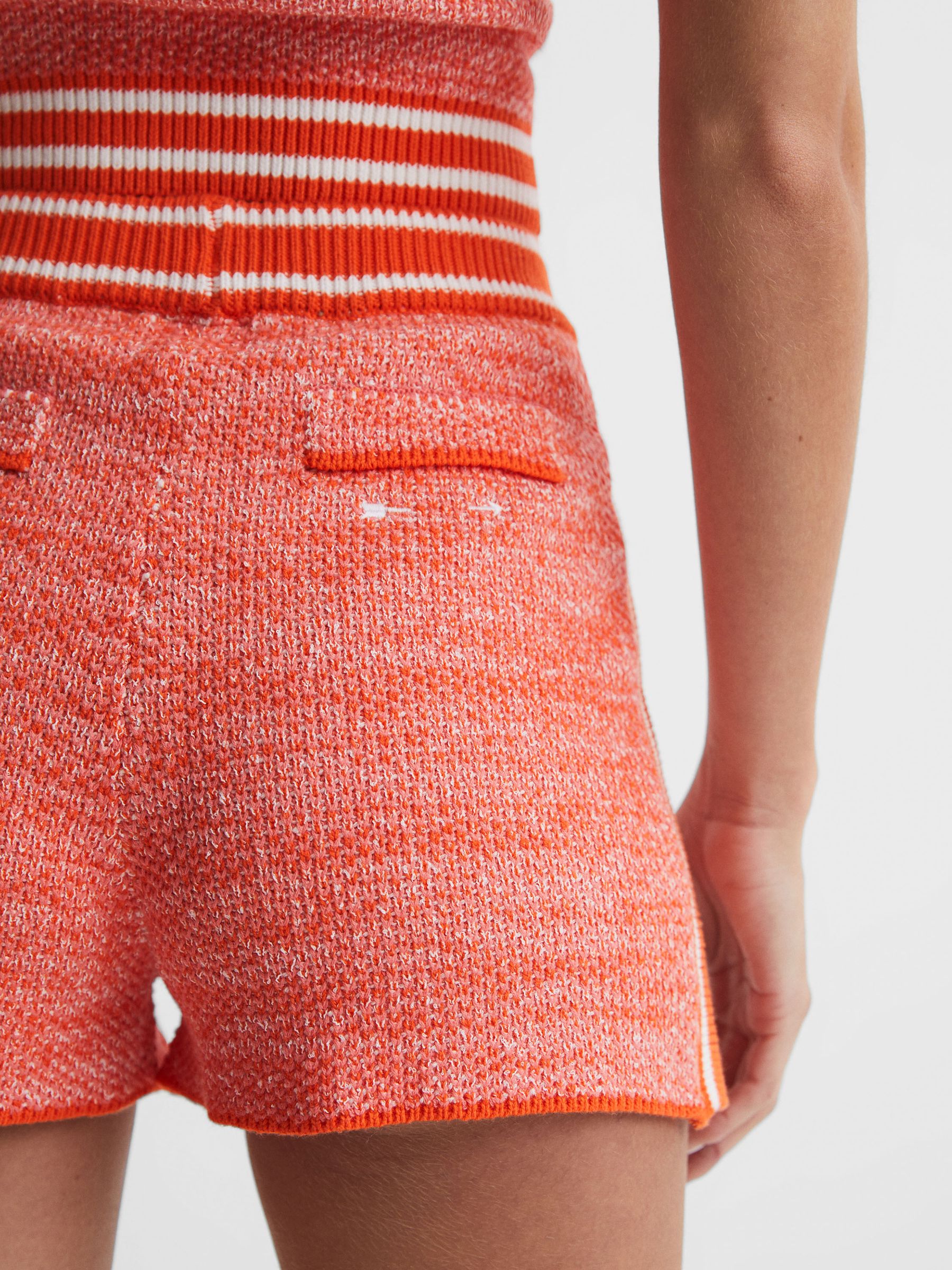 The Upside Textured Shorts in Pink - Image 4 of 5