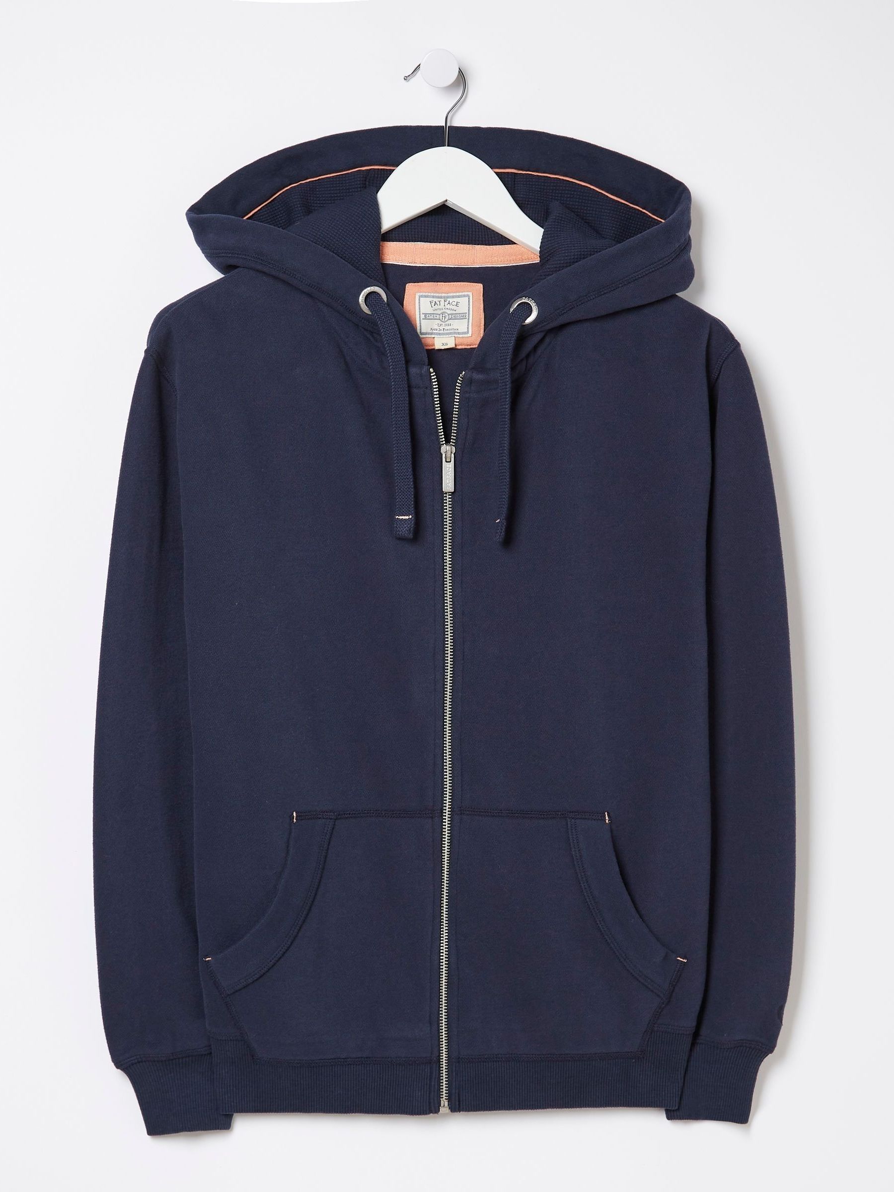 Amy Dark Blue Zip Through Hoodie - Image 5 of 5