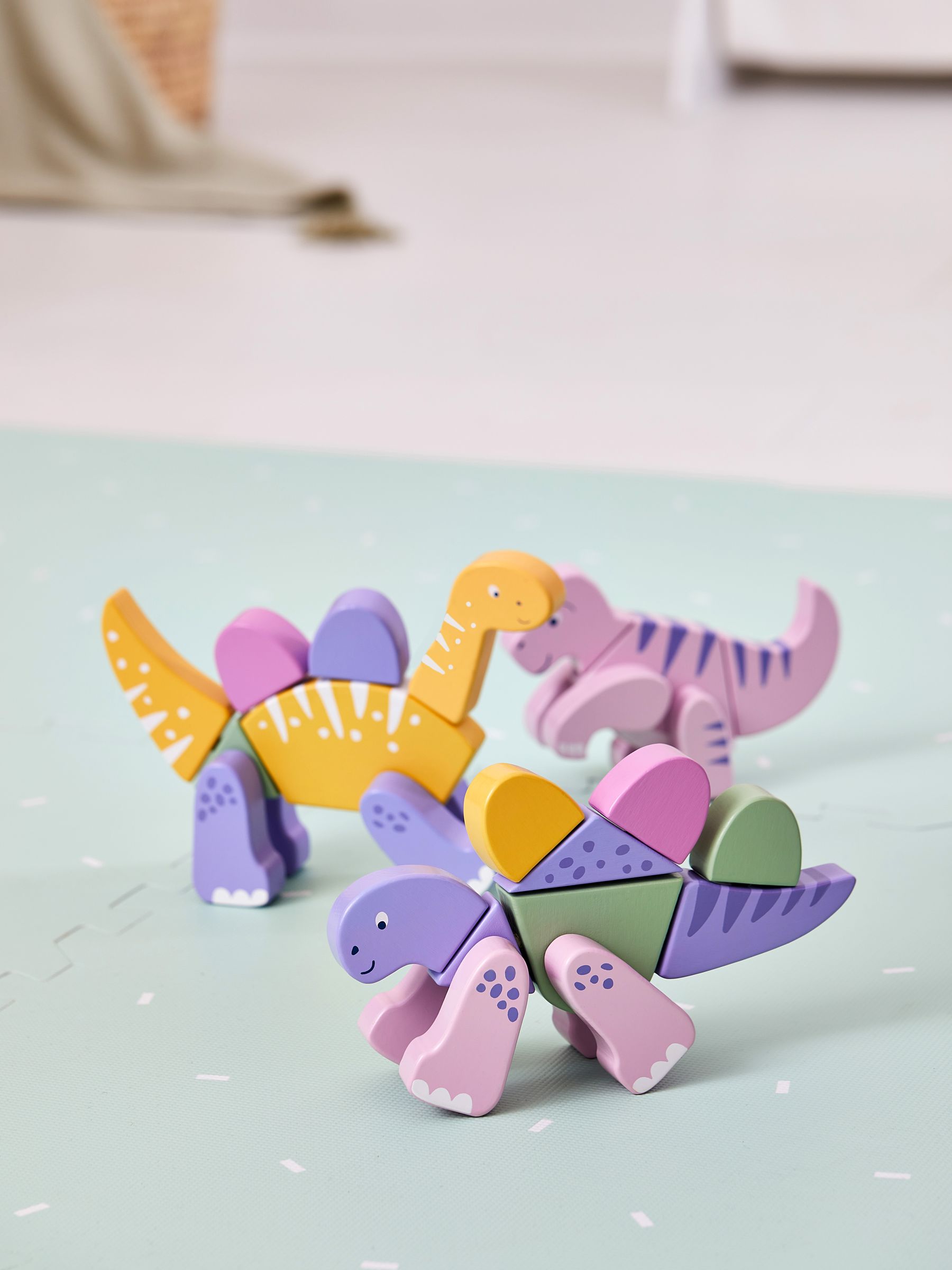 Pink Wooden Transforming Dinosaur Playset - Image 11 of 12