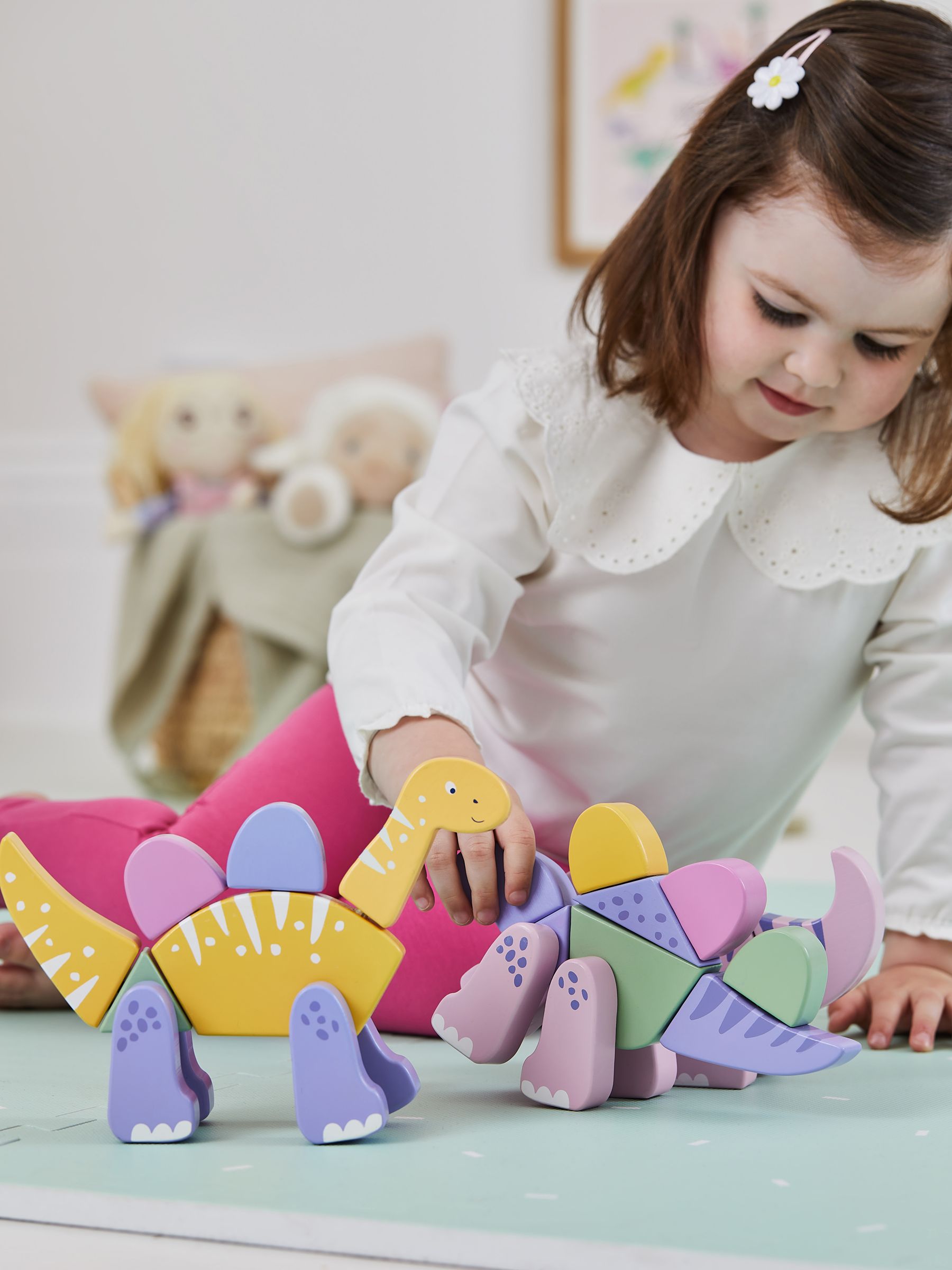 Pink Wooden Transforming Dinosaur Playset - Image 2 of 12