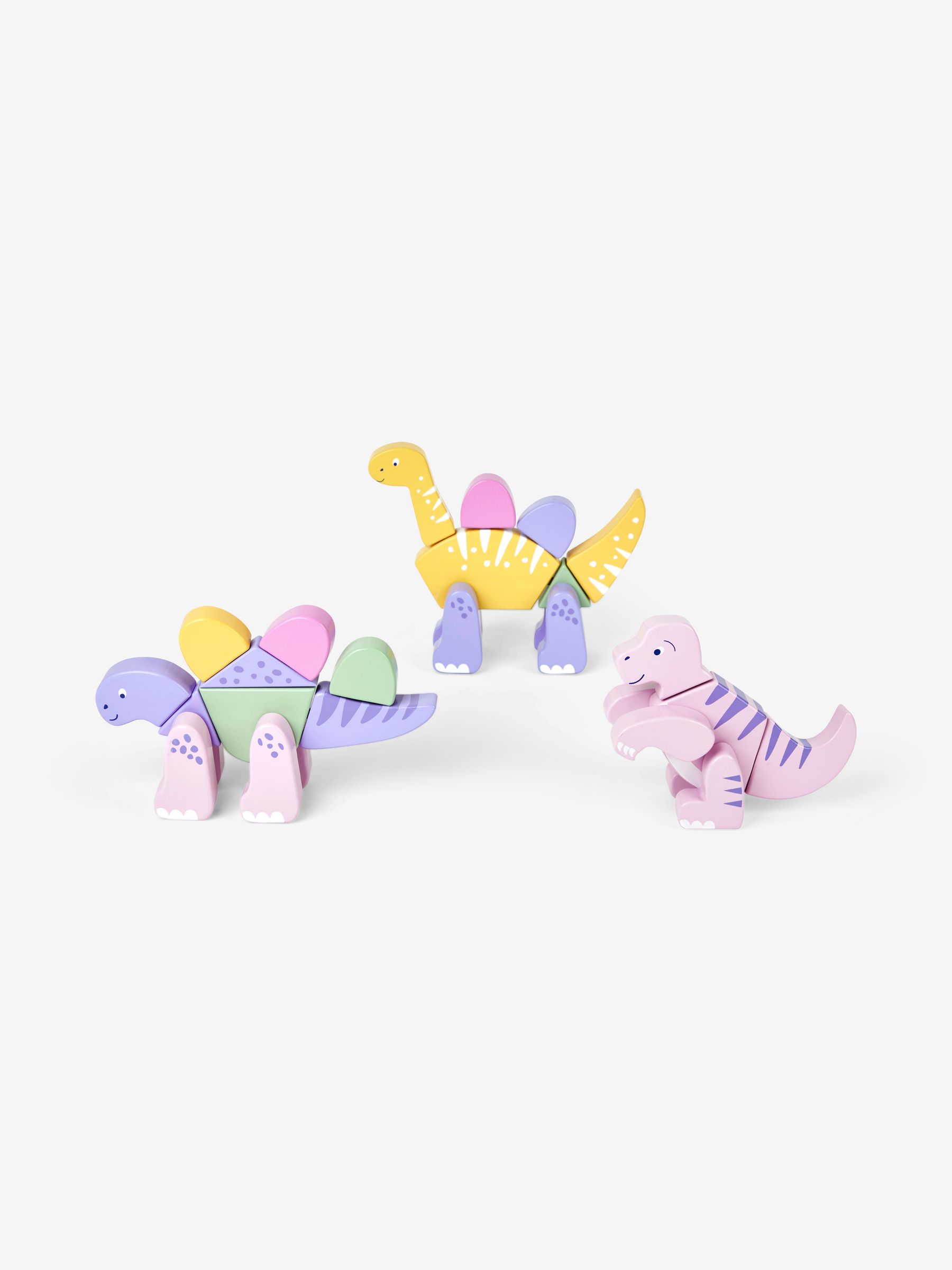Pink Wooden Transforming Dinosaur Playset - Image 4 of 12