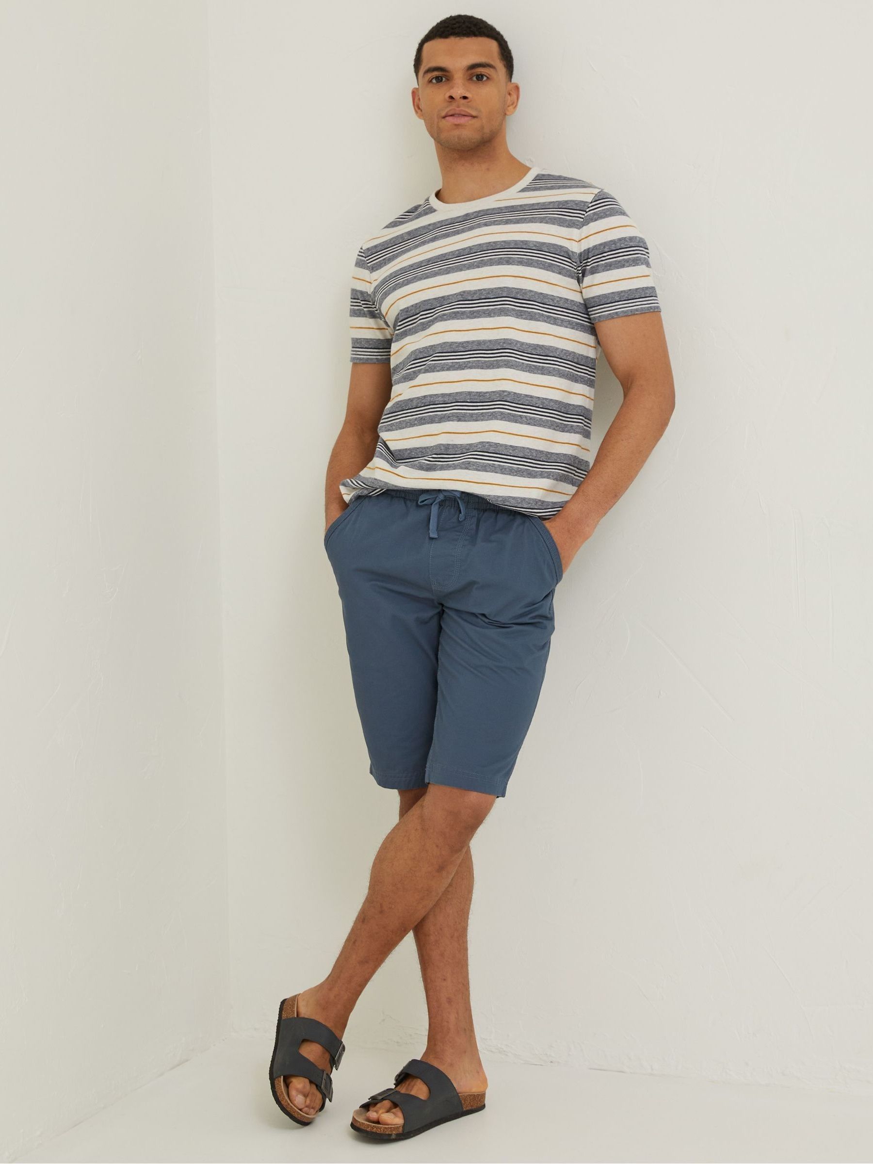 Blue Seaton Pull-On Shorts - Image 1 of 4 Blue Seaton Pull-On Shorts - Image 1 of 4