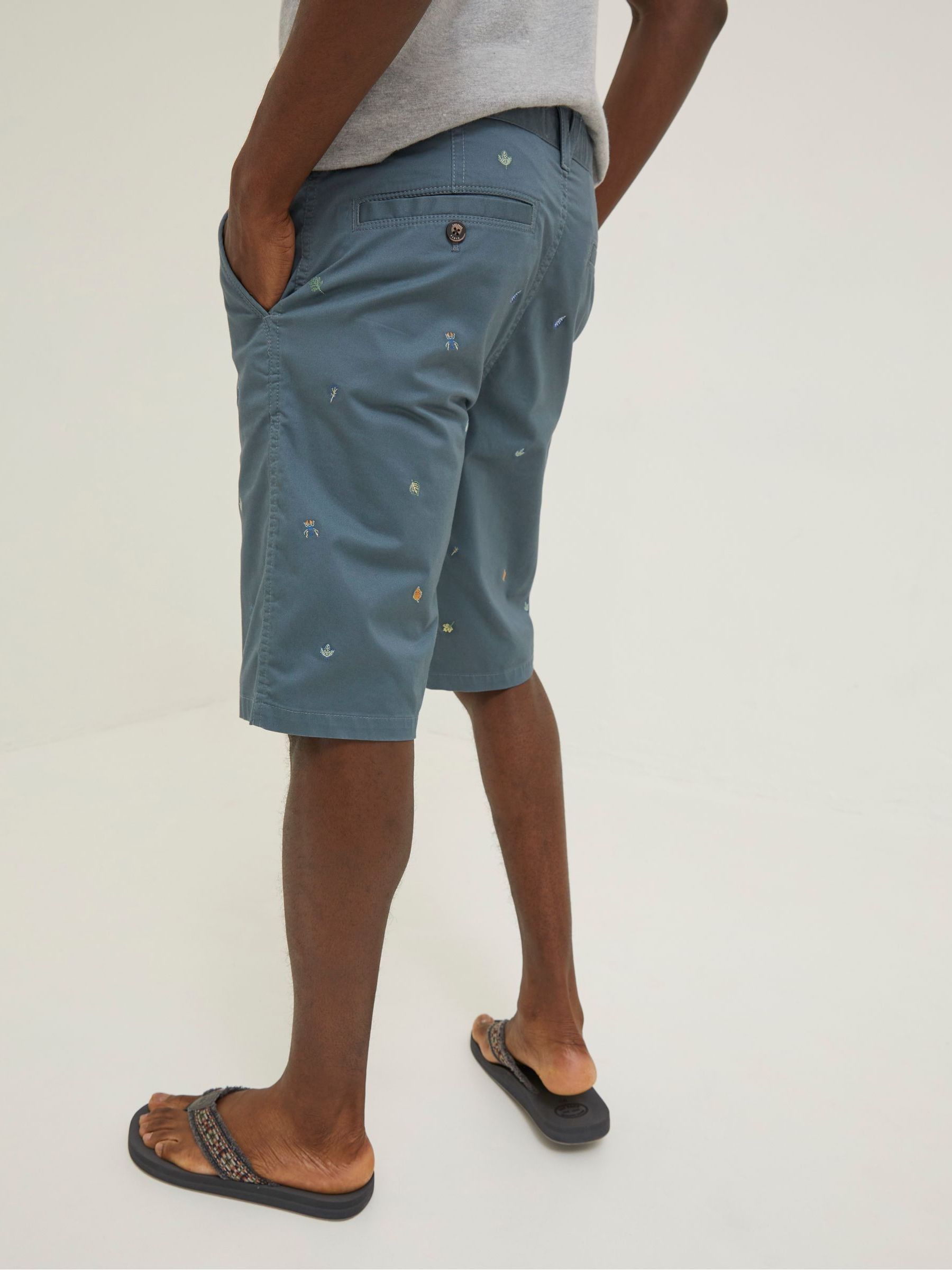 Blue Mawes National Forest Embroidered Leaf Shorts - Image 2 of 4 Blue Mawes National Forest Embroidered Leaf Shorts - Image 2 of 4