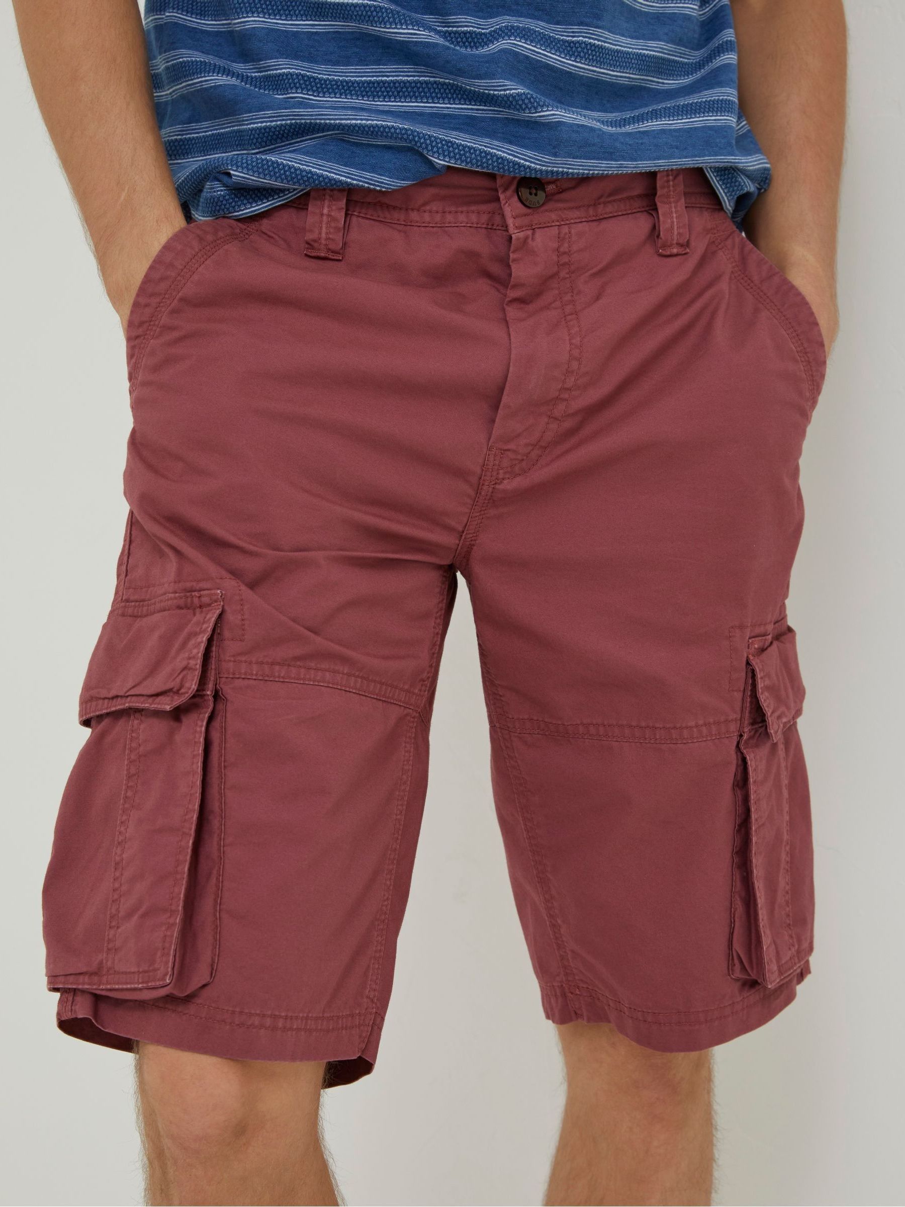 Pink Bude Lightweight Cargo Shorts - Image 1 of 5 Pink Bude Lightweight Cargo Shorts - Image 1 of 5