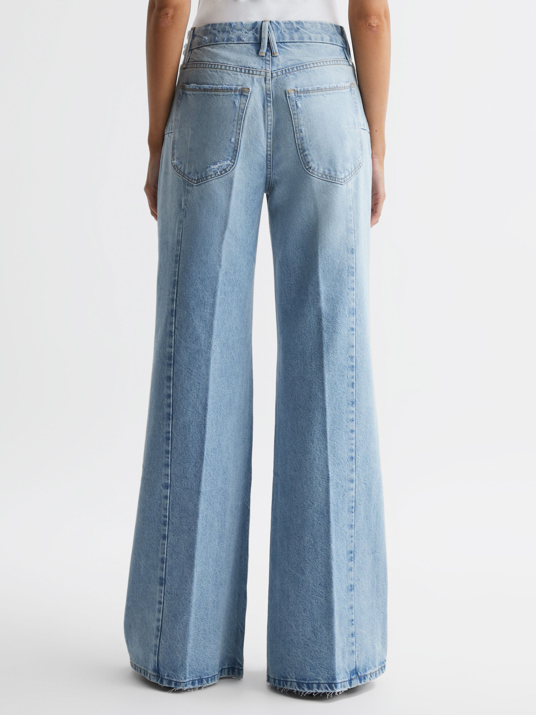 Good American Palazzo Jeans in Mid Blue - Image 5 of 5