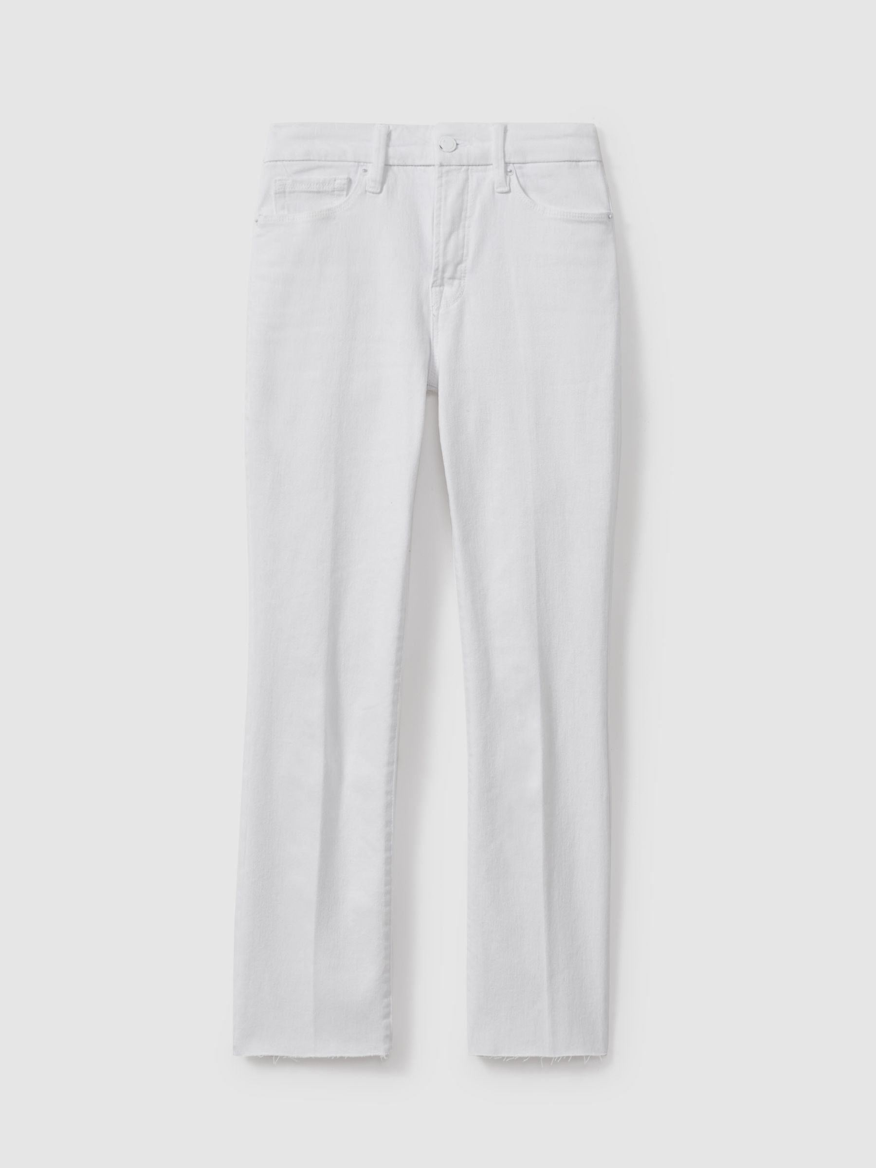 Good American Straight Leg Skinny Jeans in White - Image 2 of 7