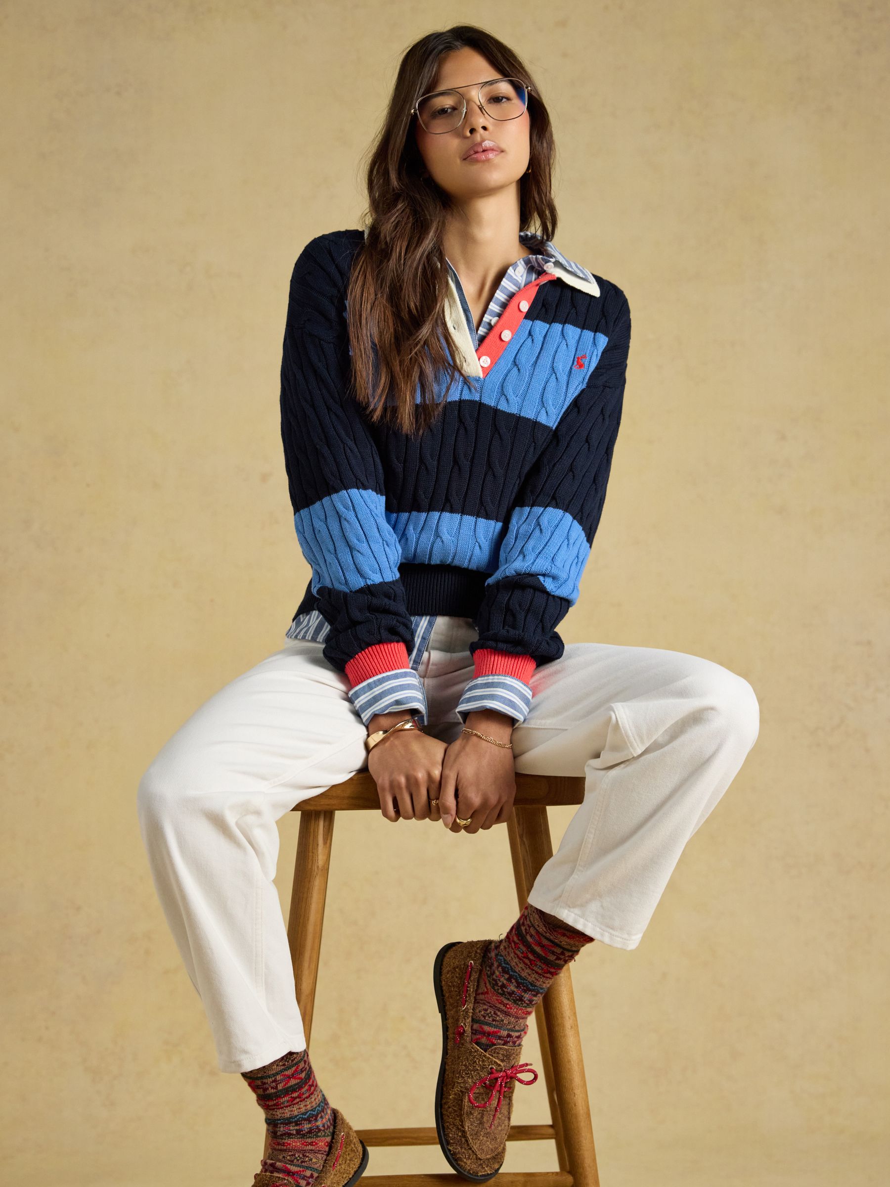 Ecru Relaxed Fit High Waisted Jean - Image 3 of 7