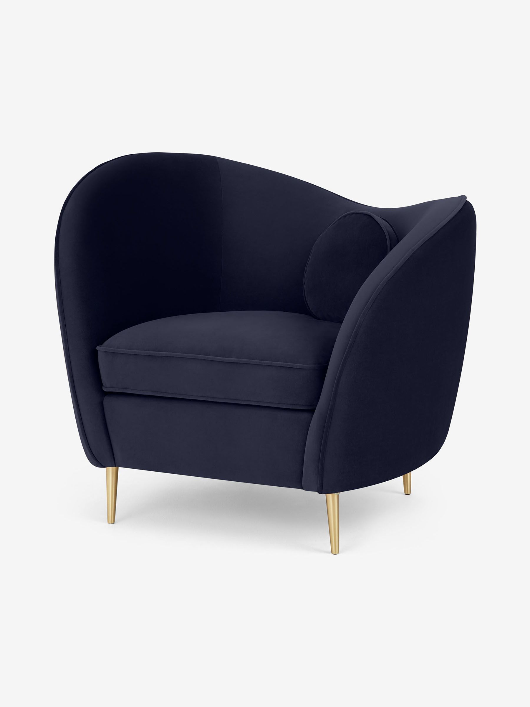 Kooper Accent Chair in Modern Velvet Midnight Blue - Image 2 of 4