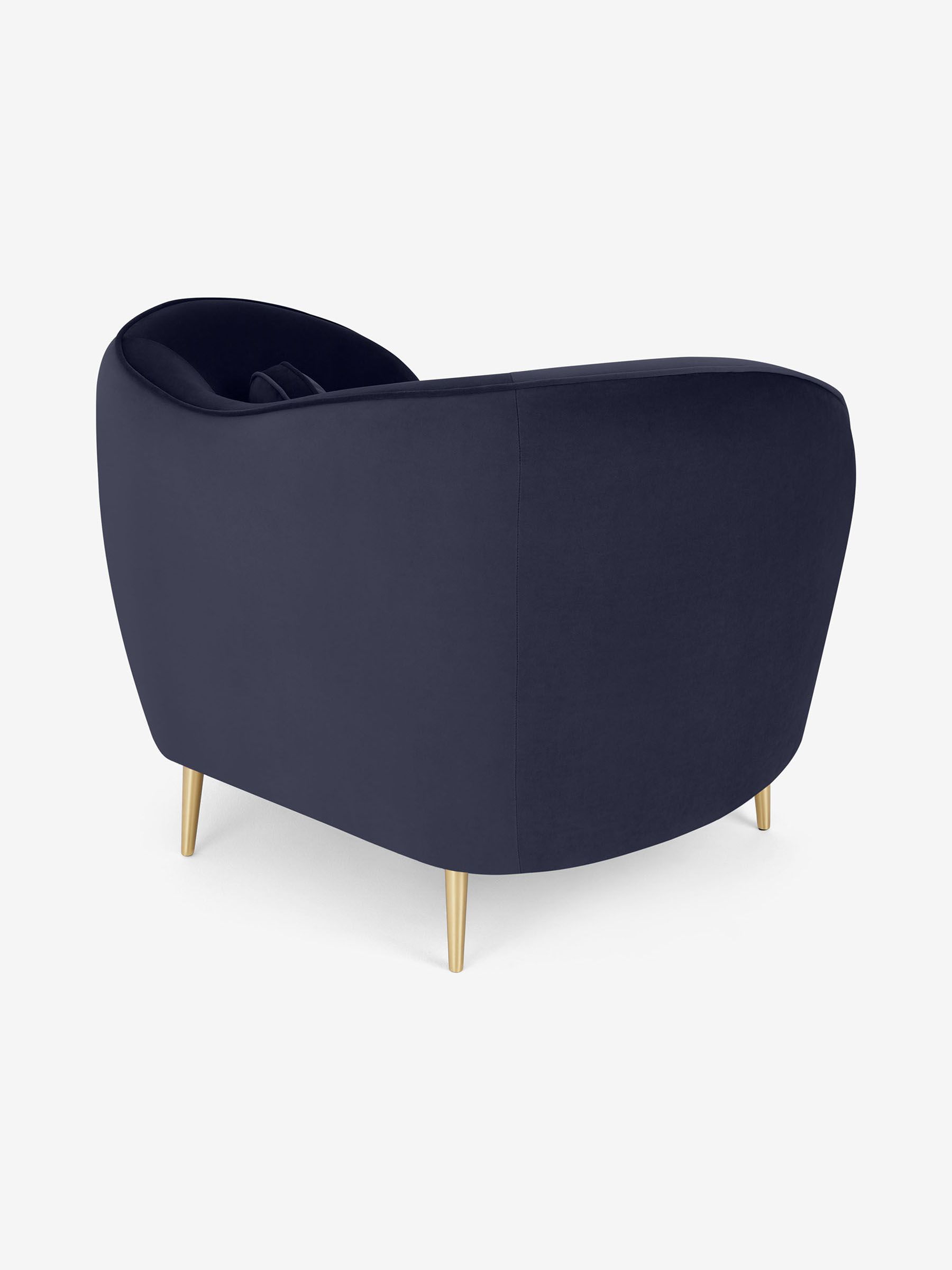 Kooper Accent Chair in Modern Velvet Midnight Blue - Image 3 of 4