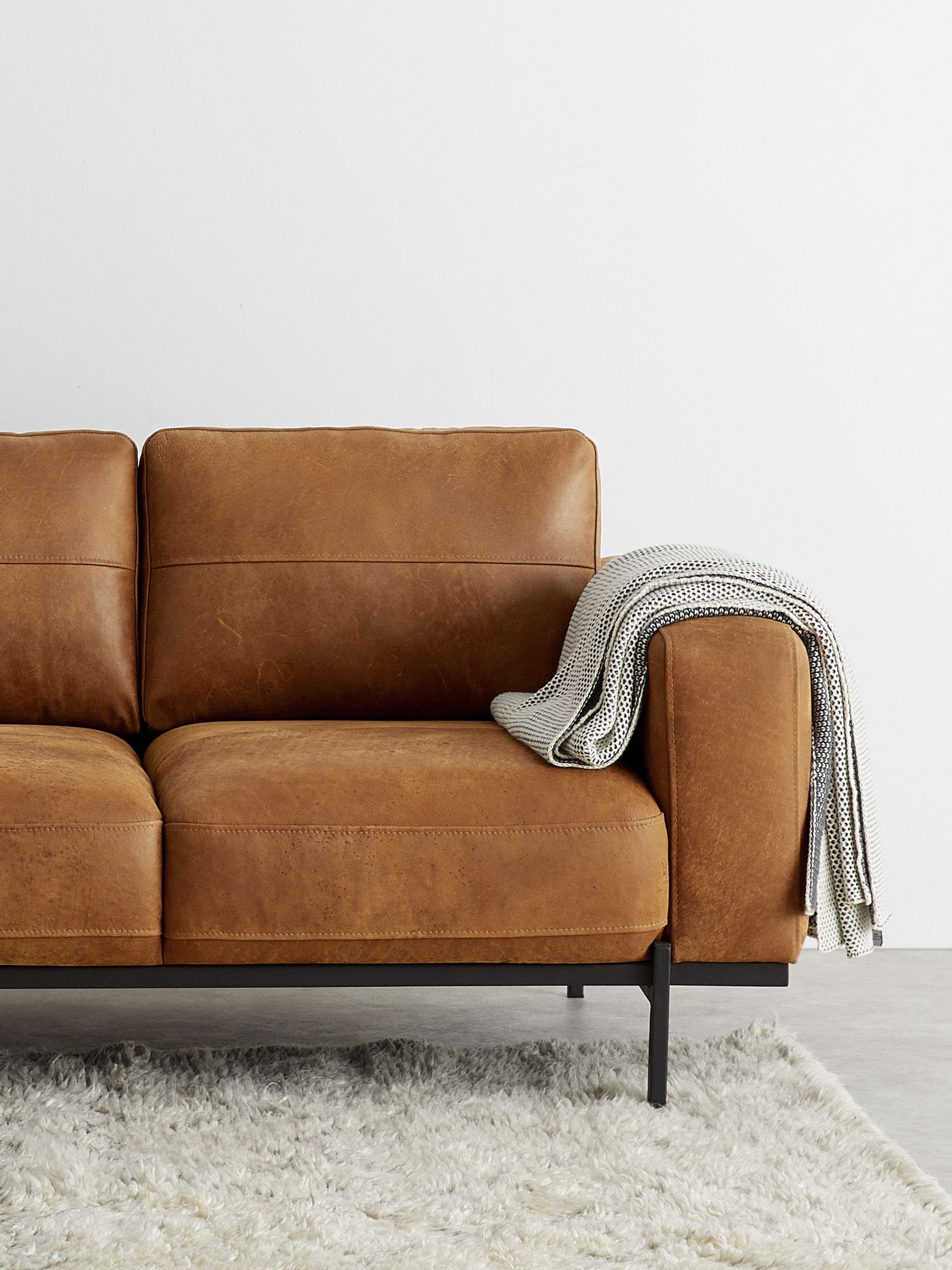 Jarrod 3 Seater Sofa in Tan - Image 4 of 6
