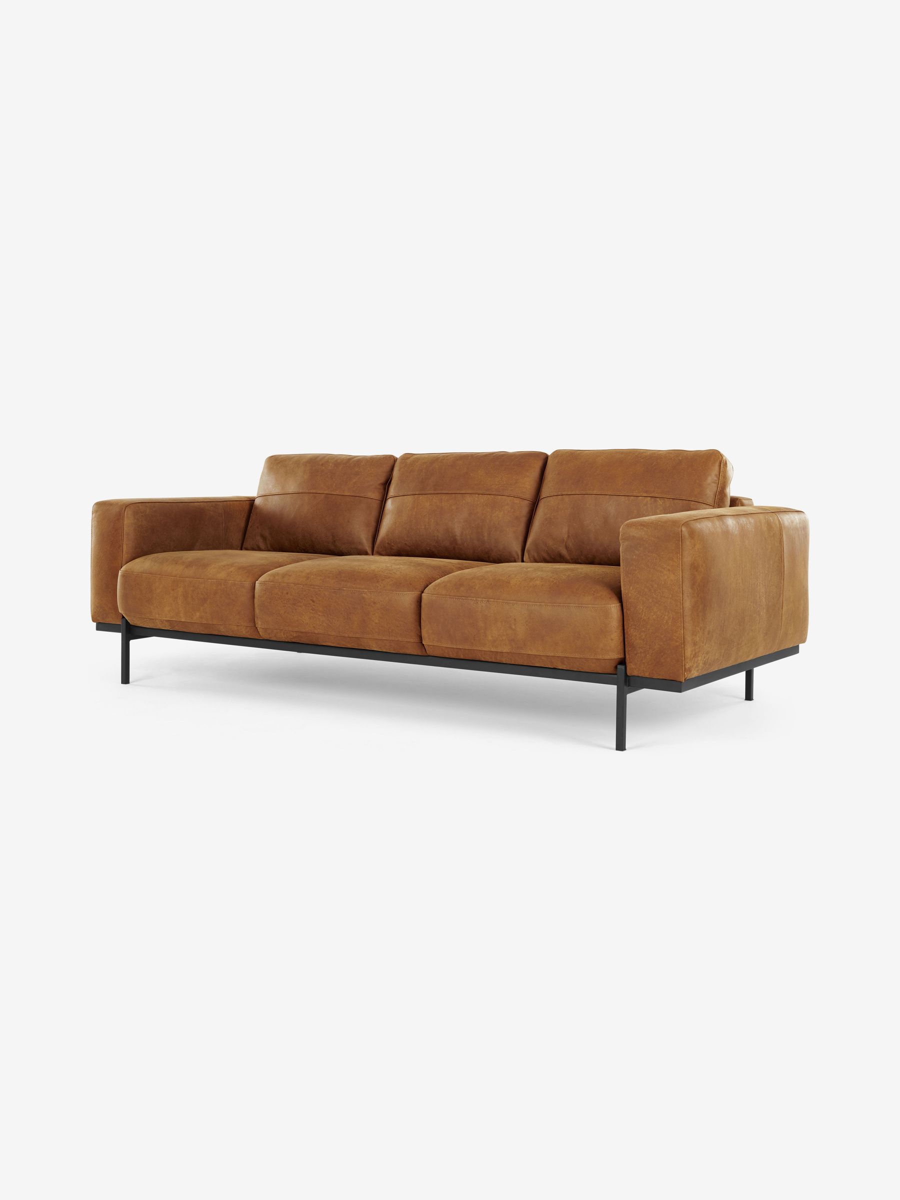 Jarrod 3 Seater Sofa in Tan - Image 5 of 6
