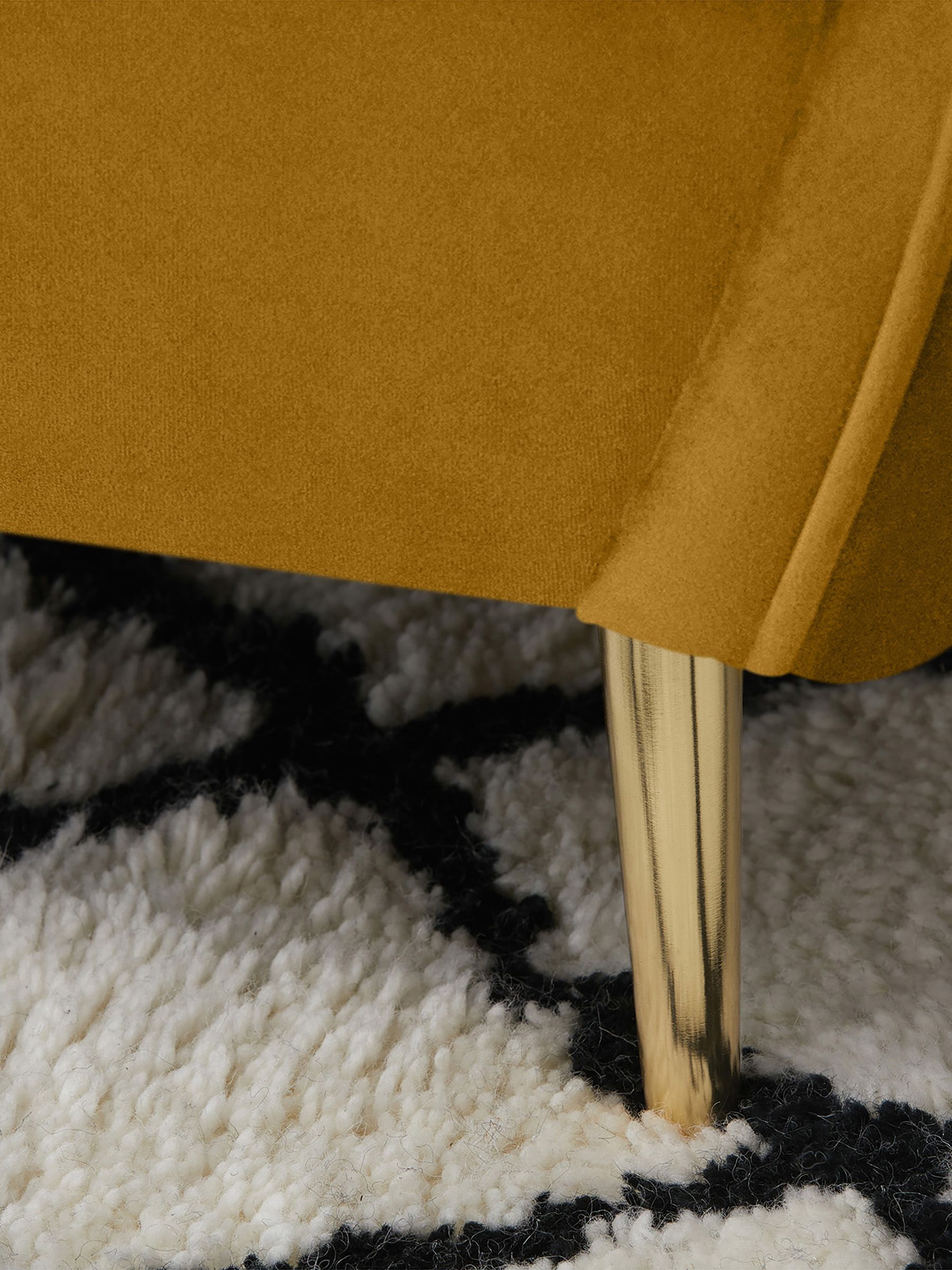Kooper 2 Seater Sofa in Modern Velvet Saffron - Image 5 of 8