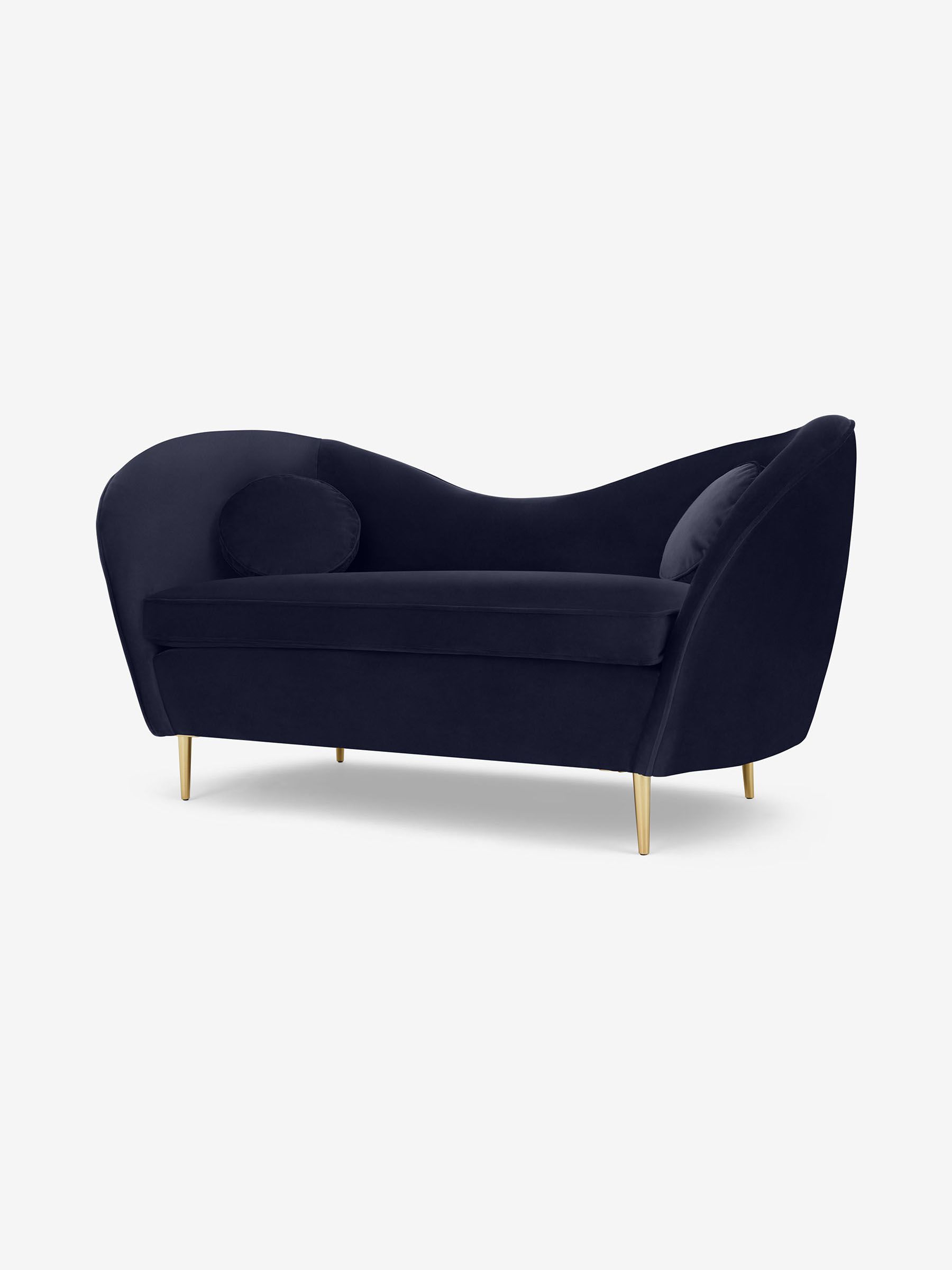 Kooper 2 Seater Sofa in Modern Velvet Midnight Blue - Image 2 of 4
