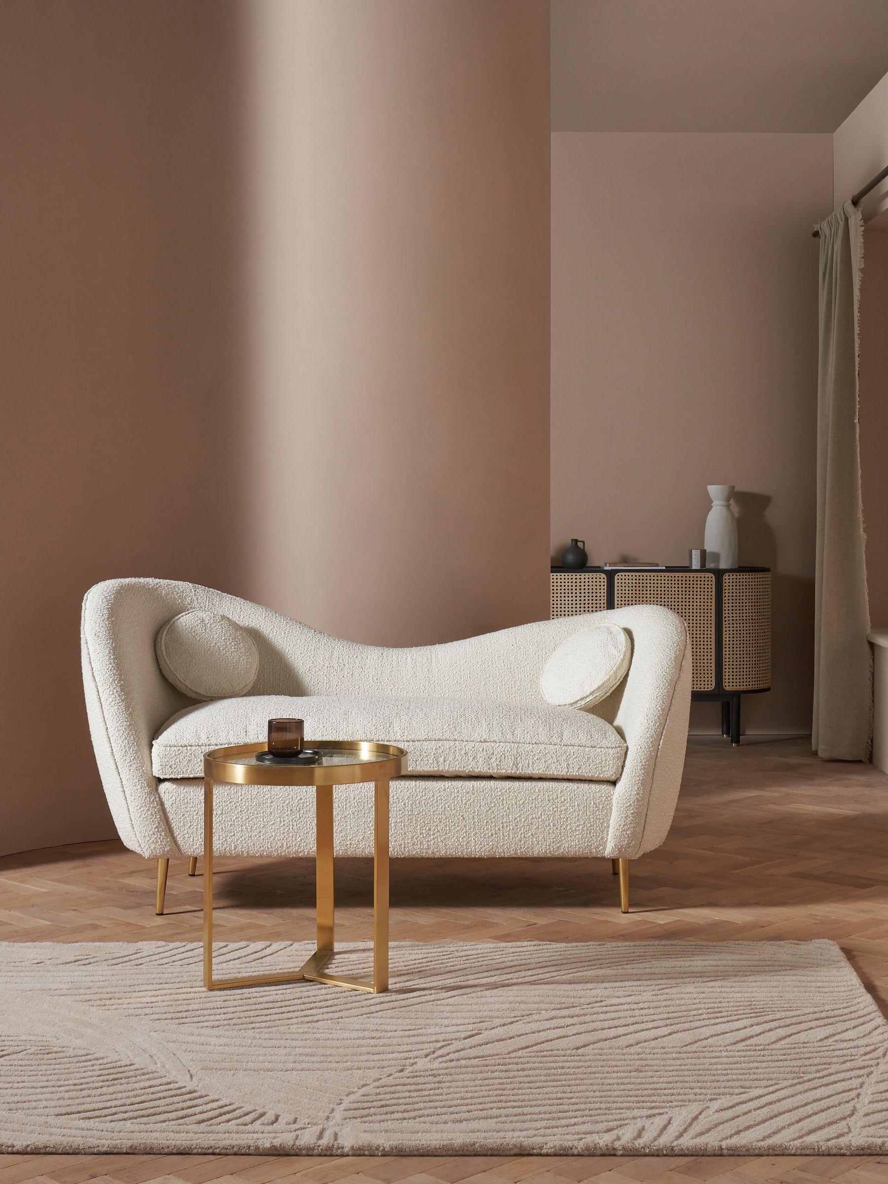 Kooper 2 Seater Sofa in Soft Boucle Paper White - Image 1 of 7