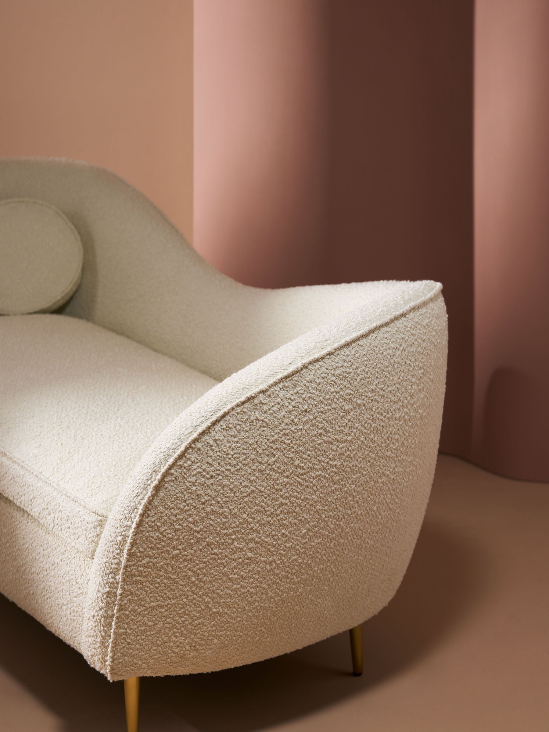 Kooper 2 Seater Sofa in Soft Boucle Paper White - Image 3 of 7